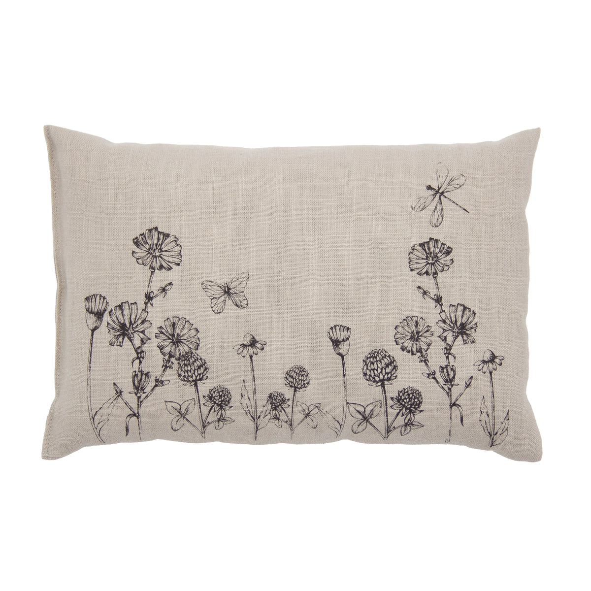 Kräuterkissen 20x30cm,"Blumenwiese", Light Sand