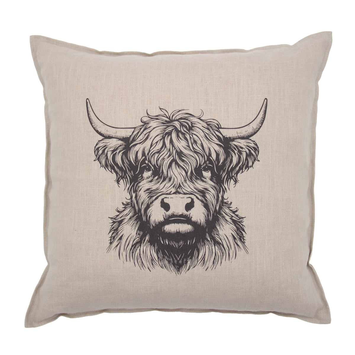 Zirbenkissen "Hochlandrind Stier", 40x40 cm