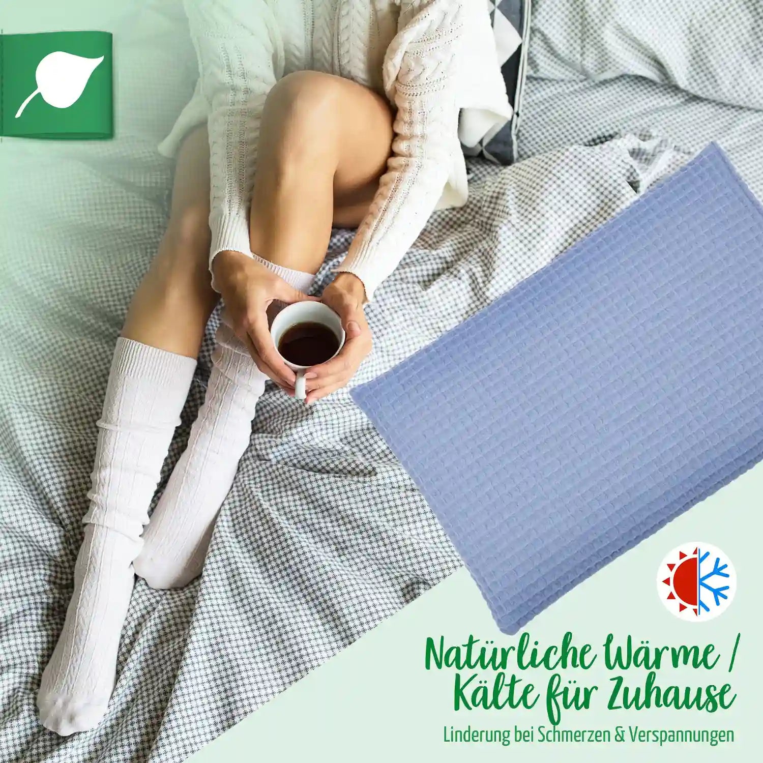 Waermekissen, Waffel-Pique blau, Kirschekerne, 20x30cm, 2031_4