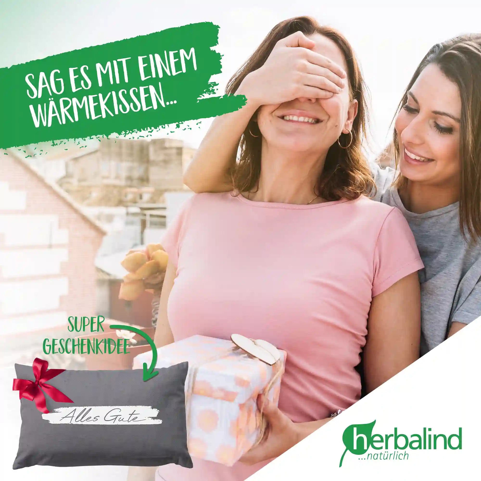 Kirschkernkissen, anthrazit, Alles Gute, 20x30cm, 2080_7