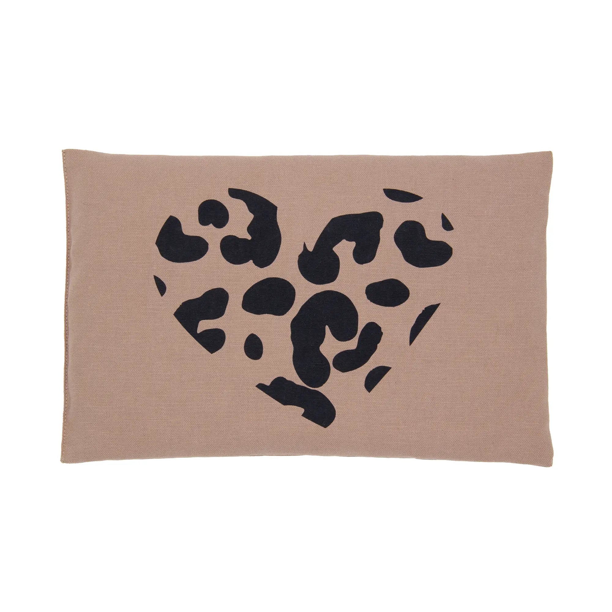 Kirschkernkissen 30x20cm, Leo Herz Taupe