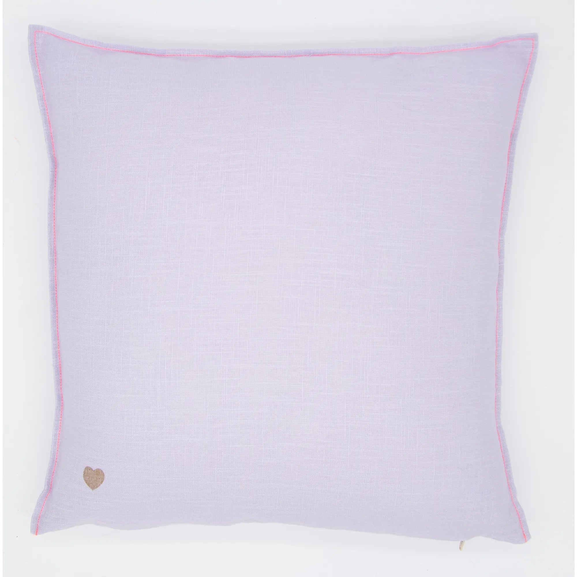 Leinen Kissenbezug 40x40cm, Light Lilac / Neonpink