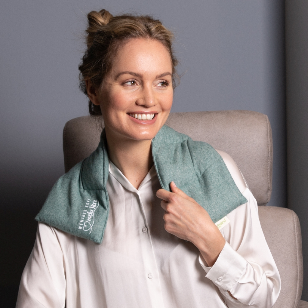 Körnerkissen 6-Kammer-Kissen mit Minze 66x15cm, Flanell Fichte