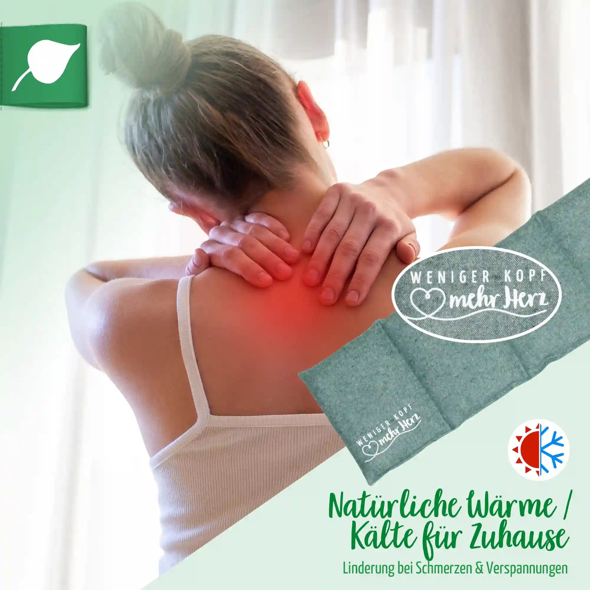 Getreidekissen, Minze, fichte, Flanell, 66x15cm, 4077_5