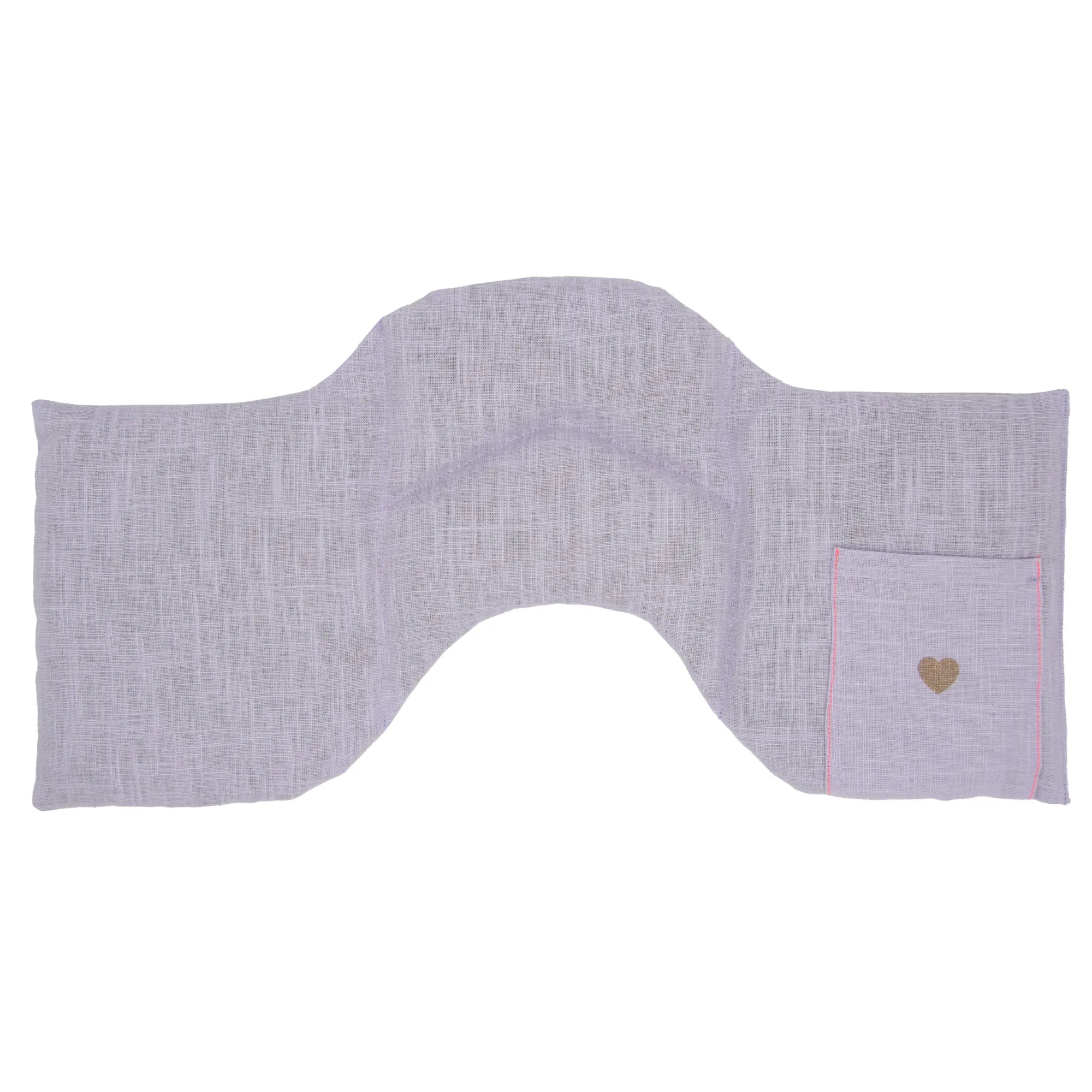 4-Kammer-Schulterkissen Rapssamen, Leinen, Light Lilac 50x25cm