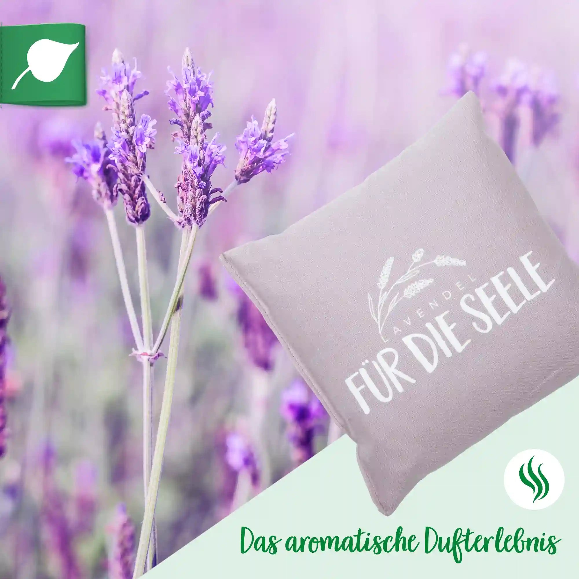 Kraeuterkissen, Für die Seele, flieder, Lavendel, 20x20cm, 5032_4