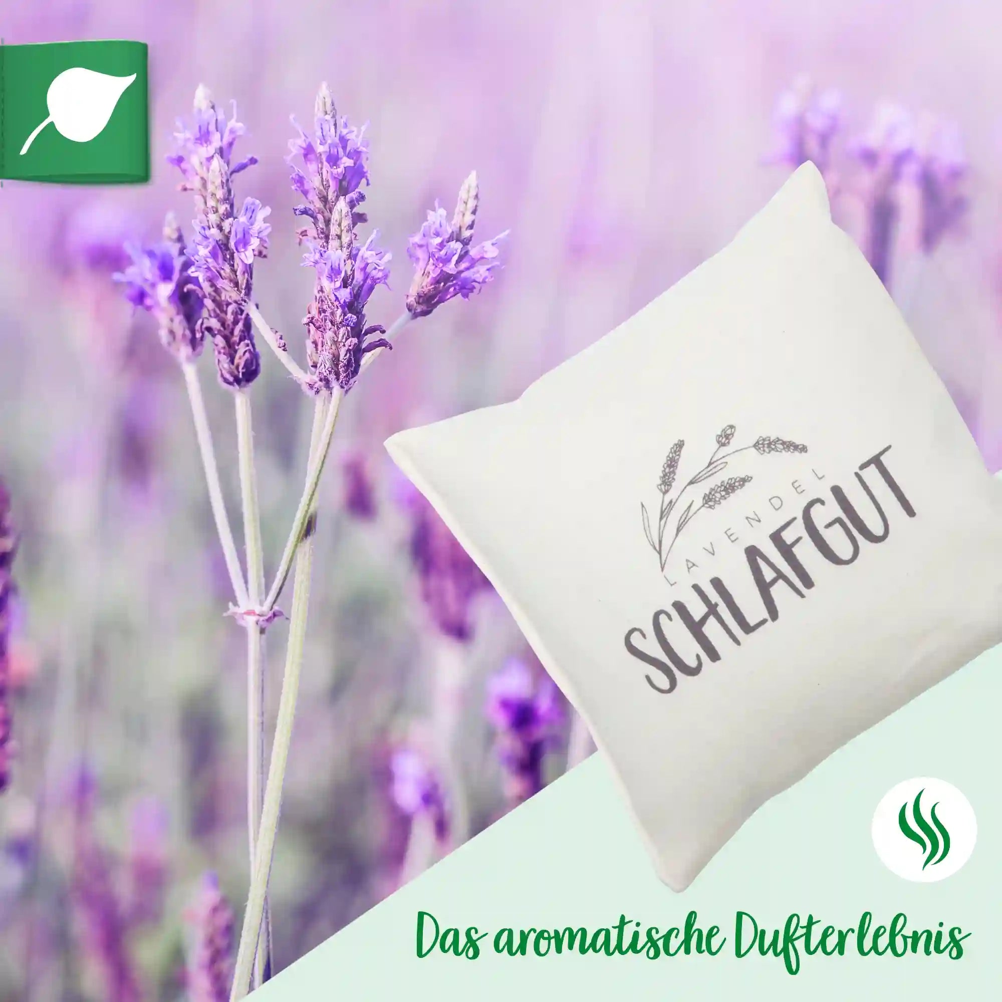 Kraeuterkissen, Schlafgut, natur, Lavendel, 20x20cm, 5033_4