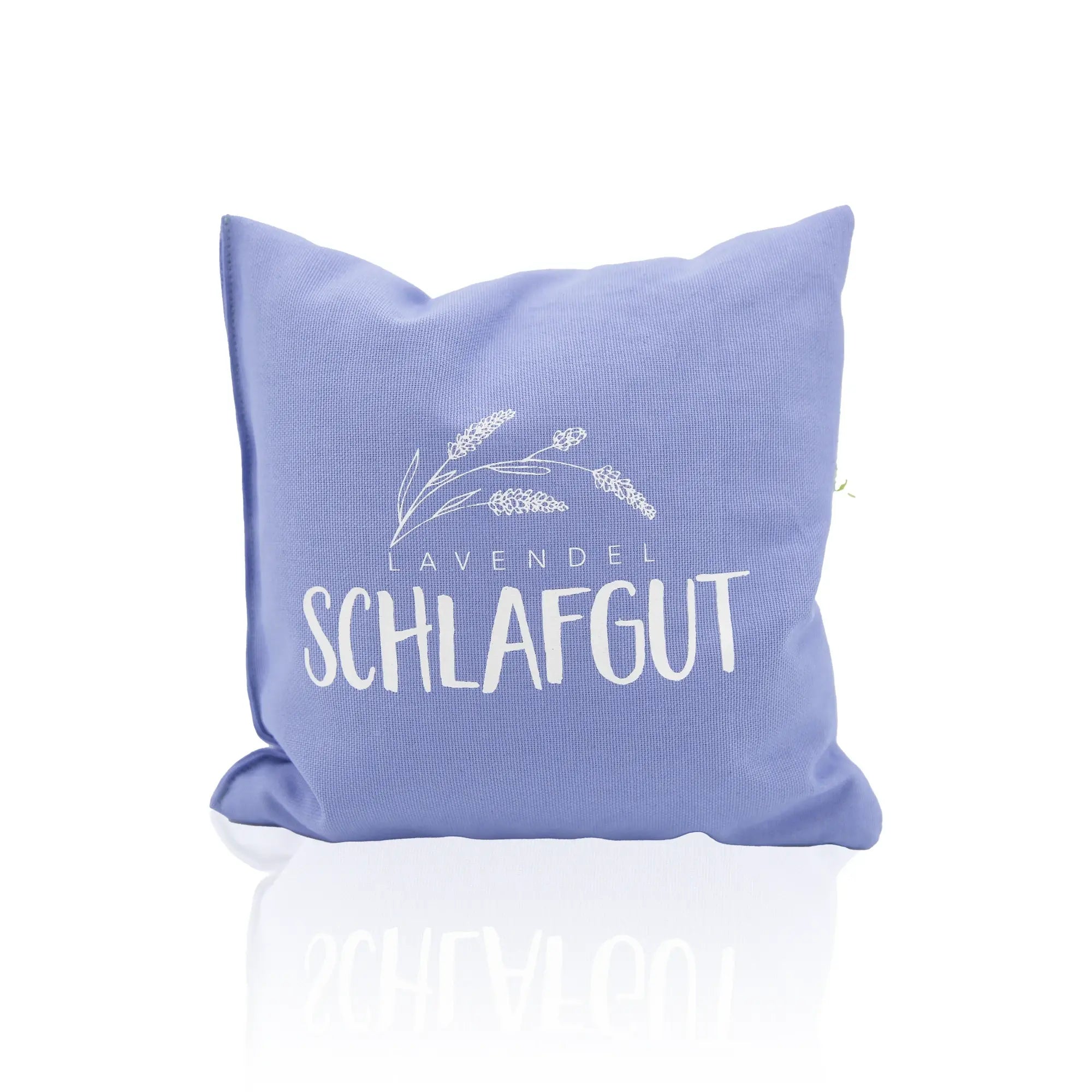 Lavendelkissen 20x20cm, "Schlaf gut", Lavender Blue