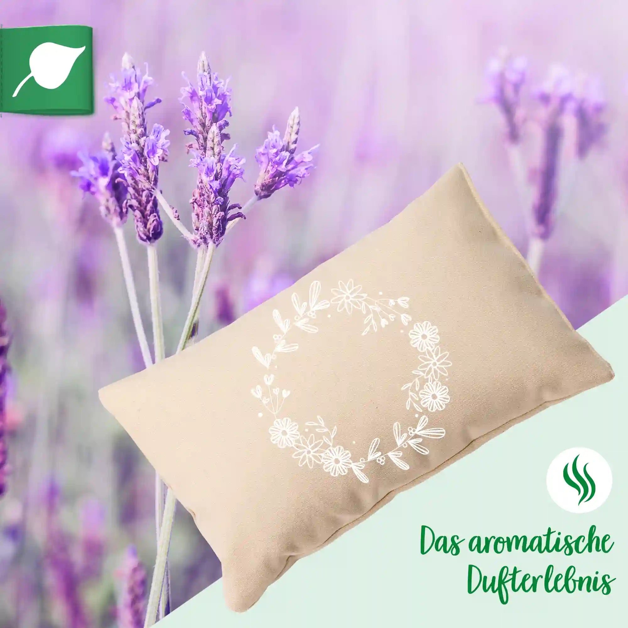 Kraeuterkissen, Kranz, natur, Lavendel, 20x30cm, 5042_4