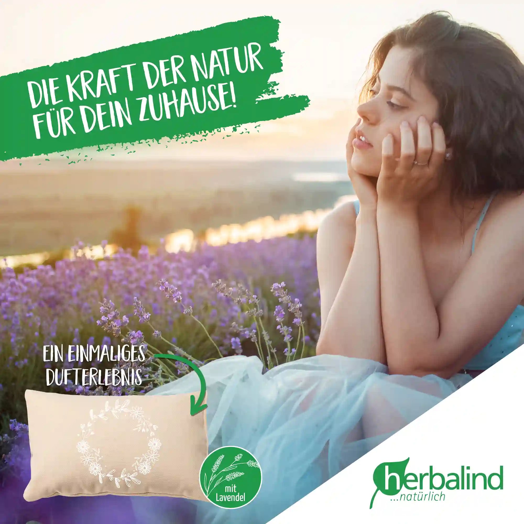 Kraeuterkissen, Kranz, natur, Lavendel, 20x30cm, 5042_5