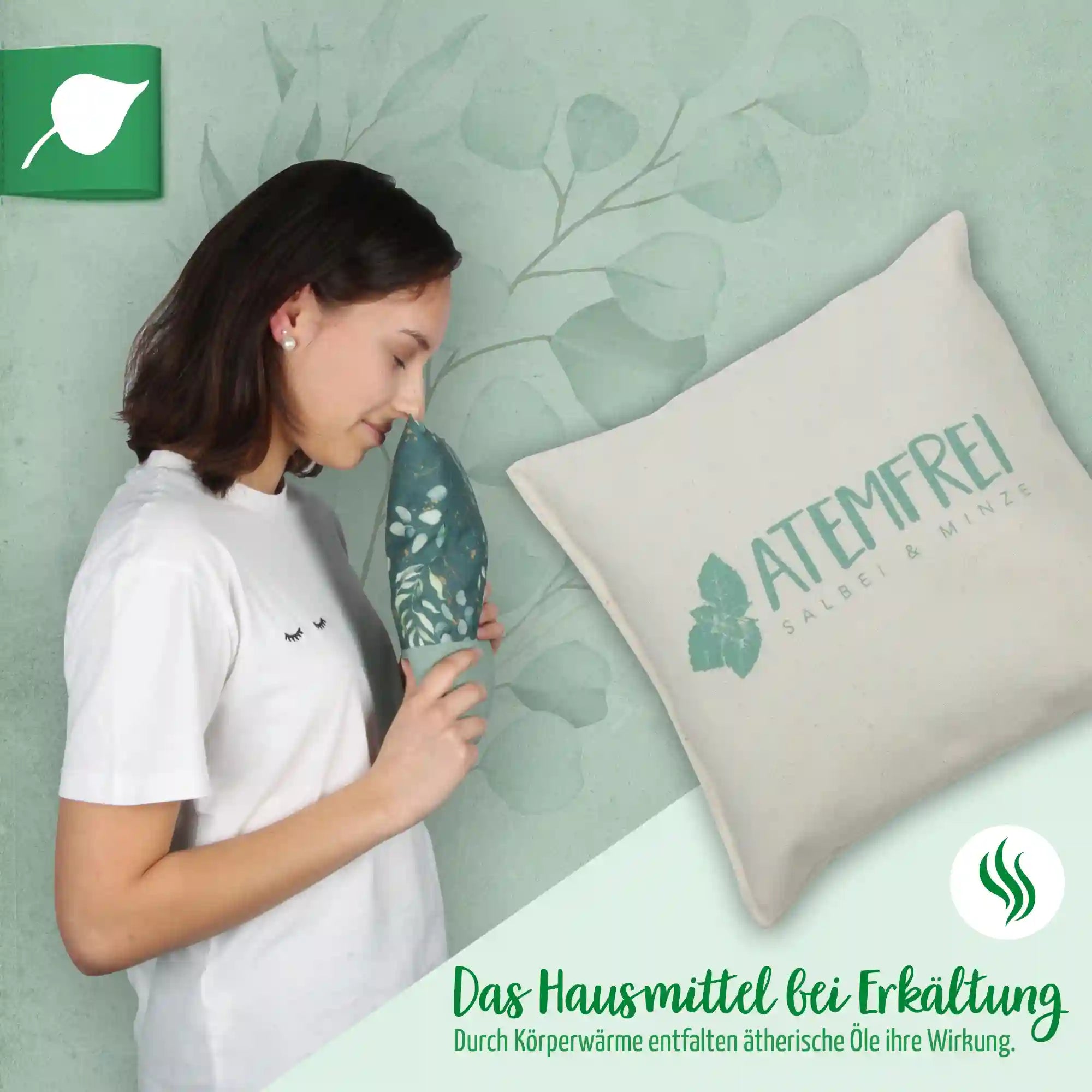 Kraeuterkissen, Atemfrei, natur, Salbei-Minze, 20x20cm, 5053_4