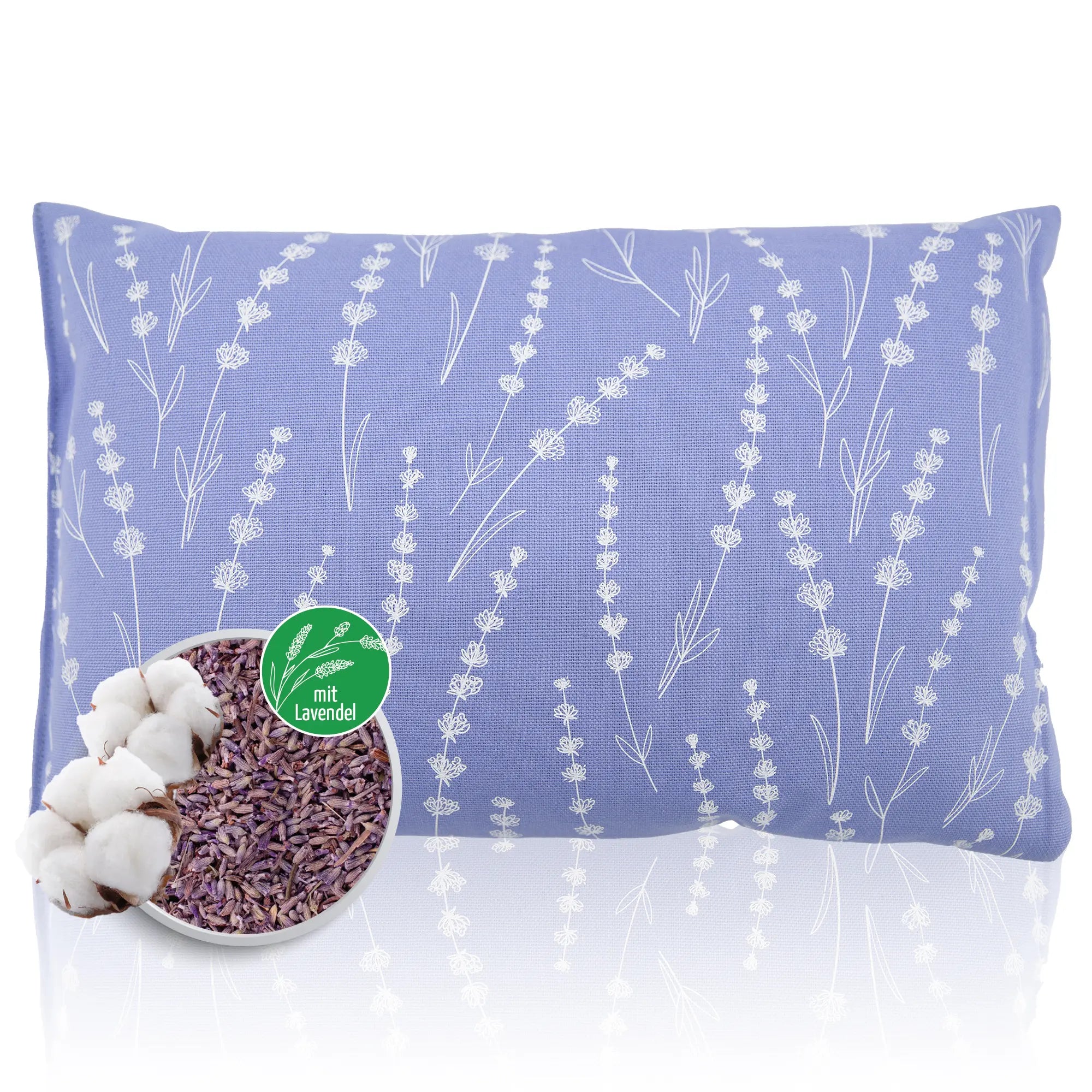Lavendelkissen 20x30cm "Allover", Lavender Blau