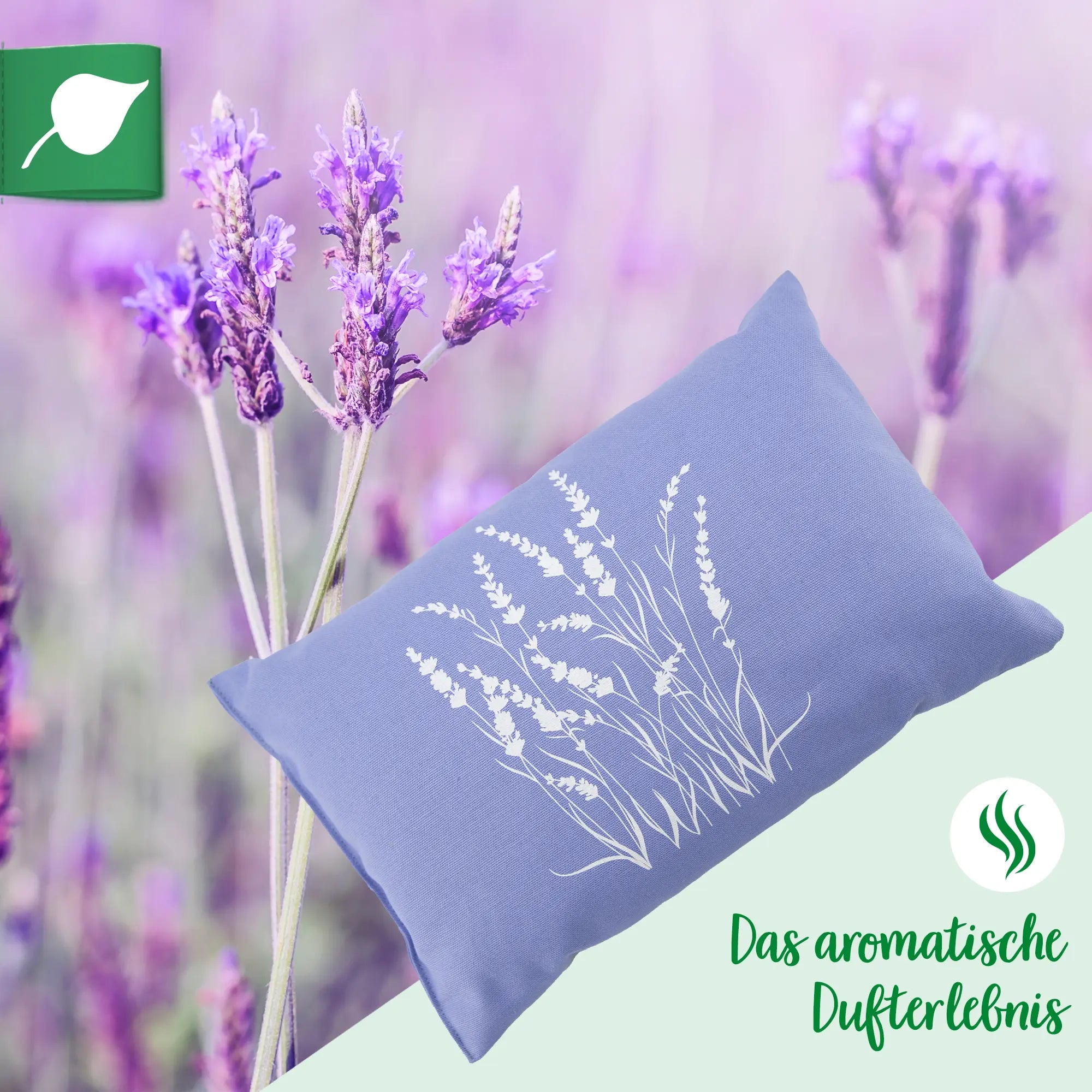 Lavendelkissen 20x30cm "Lavendelstrauch", Lavender Blau