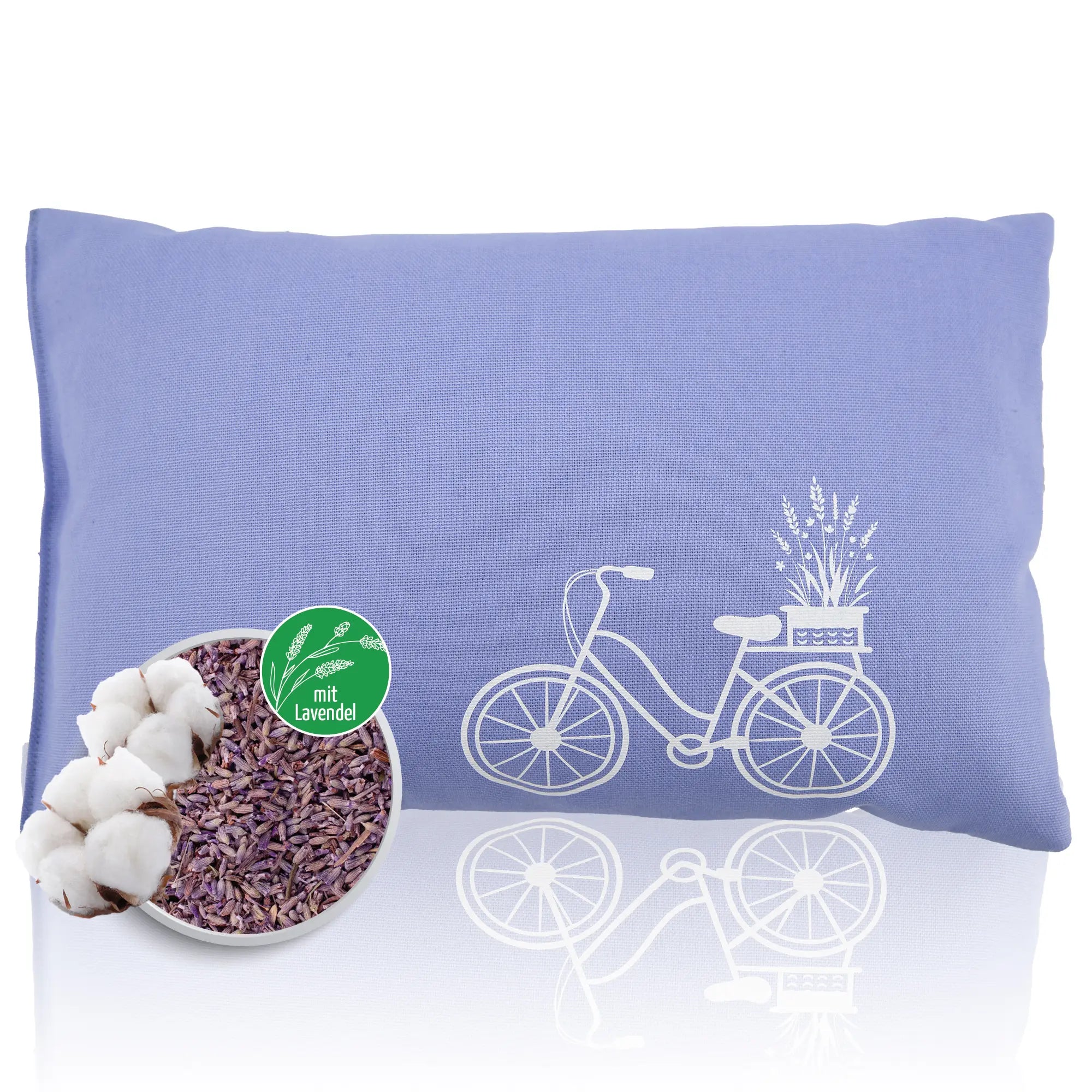 Lavendelkissen 20x30cm "Fahrrad", Lavender Blau