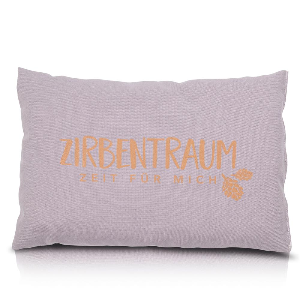 Zirbenkissen 20x30cm "Zirbentraum - Zeit für mich", Lilac