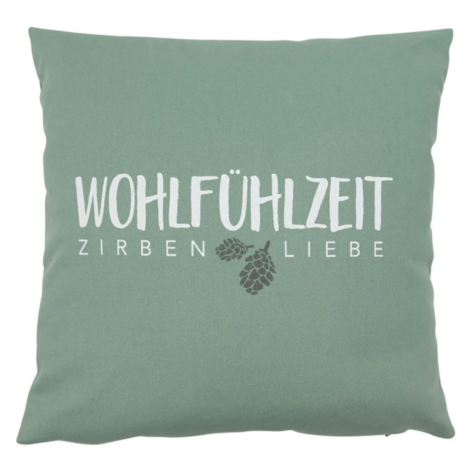 Zirbenkissen, Wohlfuehlzeit, mint, Zirbenholz, 25x25cm, 5646_2