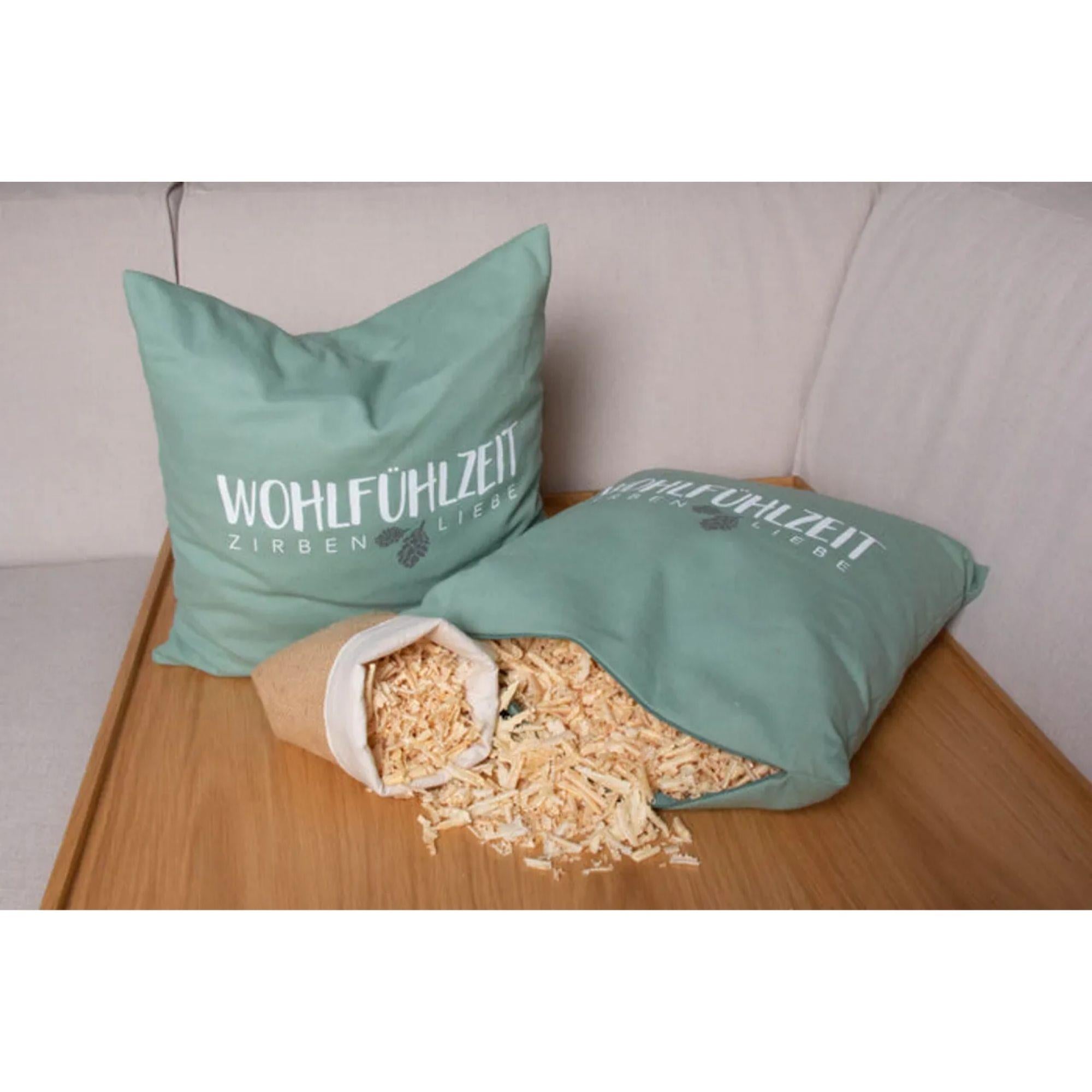 Zirbenkissen, Wohlfuehlzeit, mint, Zirbenholz, 25x25cm, 5646_4