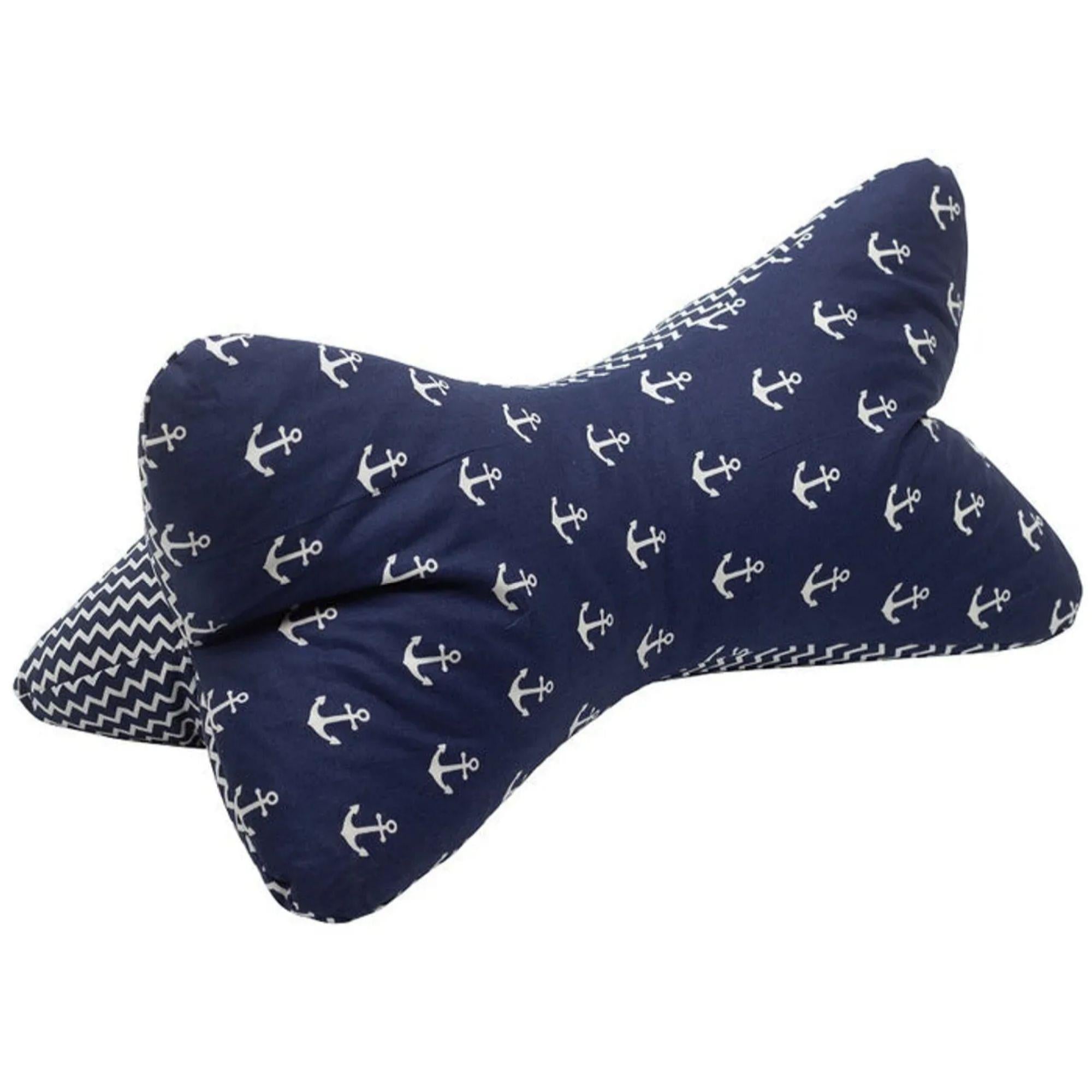 Leseknochen 40x18cm Anker-Welle, Blau