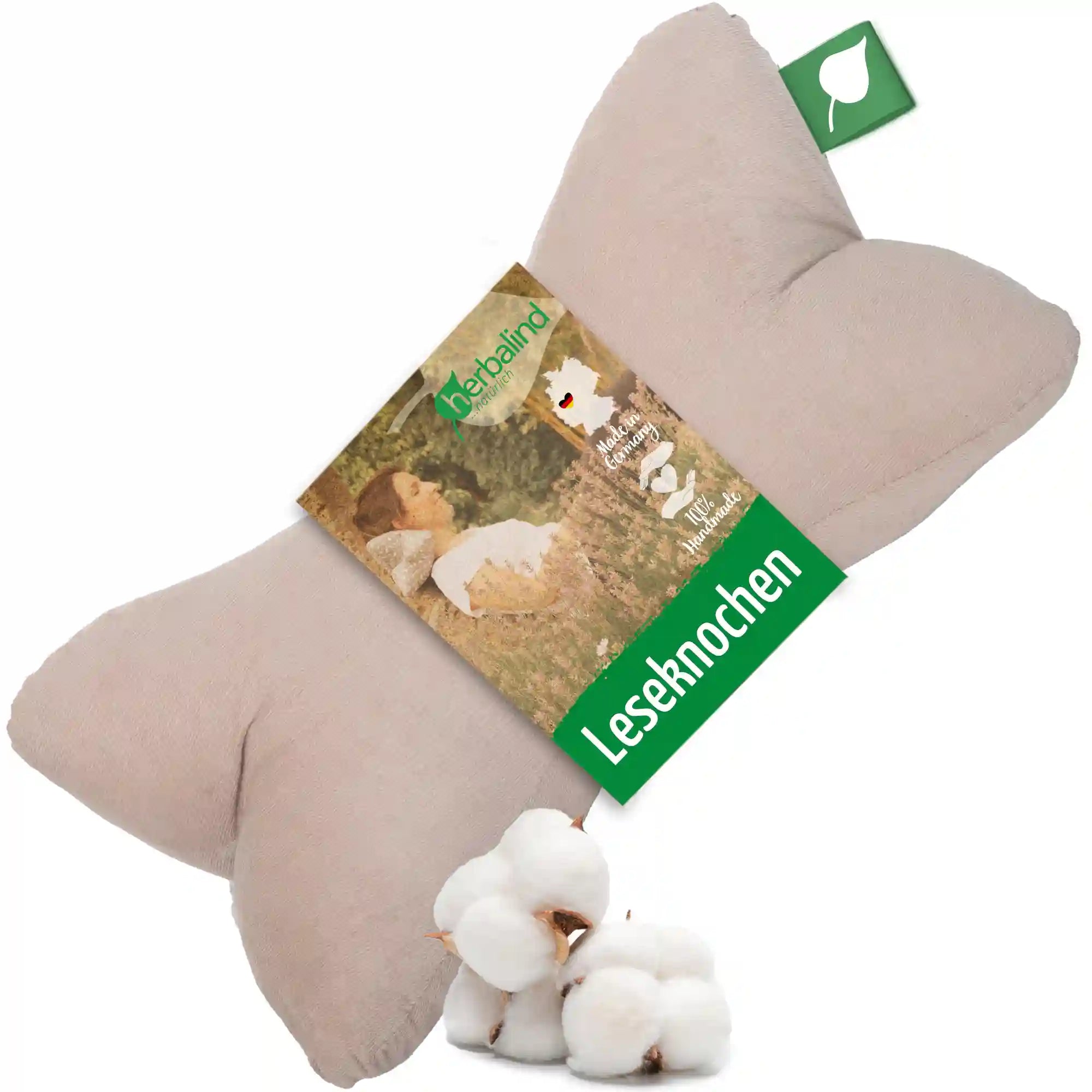 Leseknochen 40x18cm, Babycord Sand