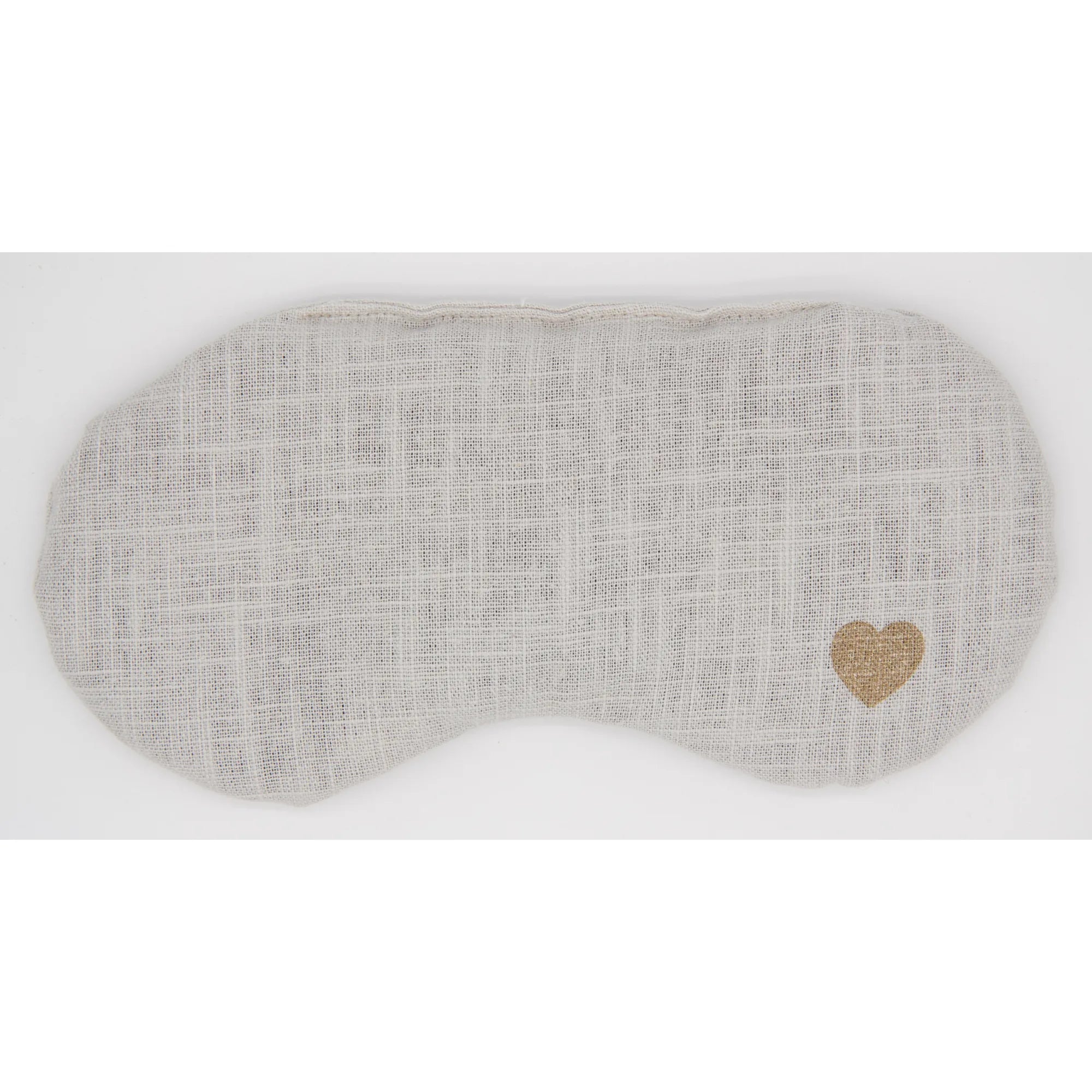 Augenkissen Leinen mit Rapssamen Light Grey Herzchen