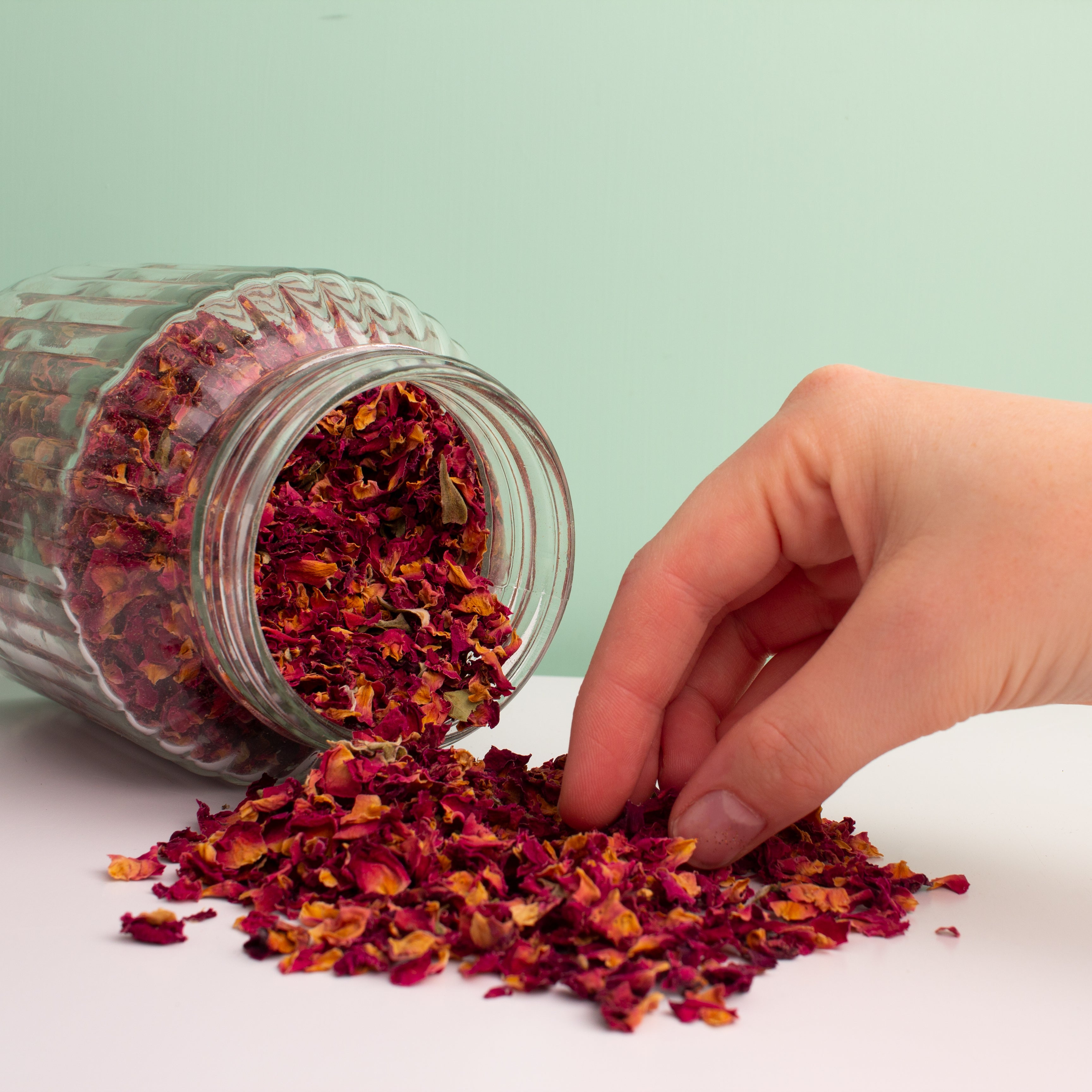 Rosenblüten, rot, geschnitten, 100 g