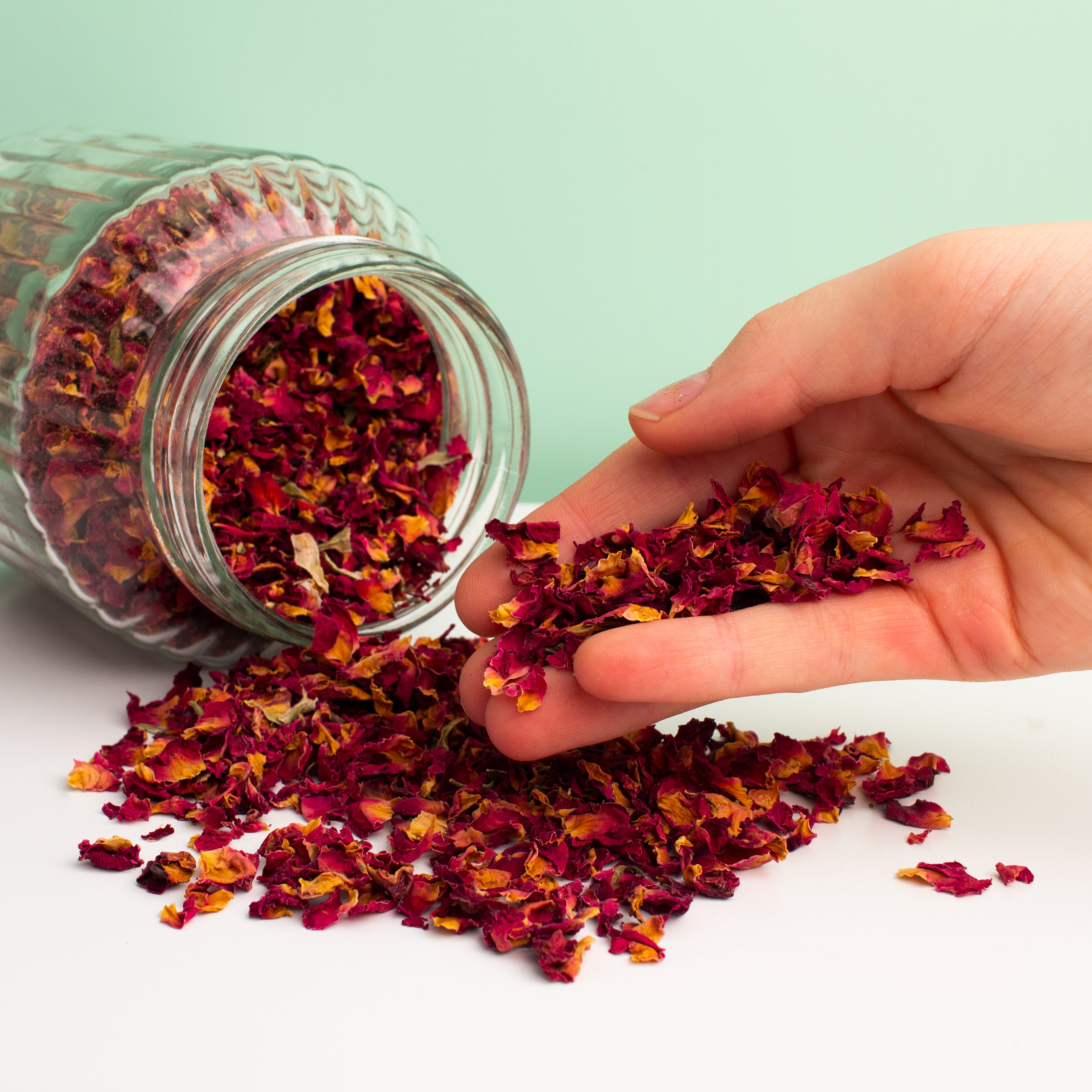 Rosenblüten, rot, geschnitten, 100 g