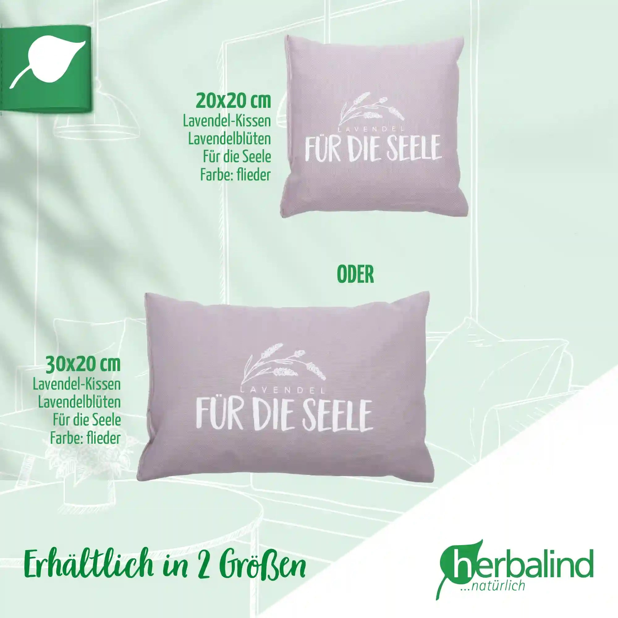 Kraeuterkissen, Für die Seele, flieder, Lavendel, 20x20cm, 5032_5