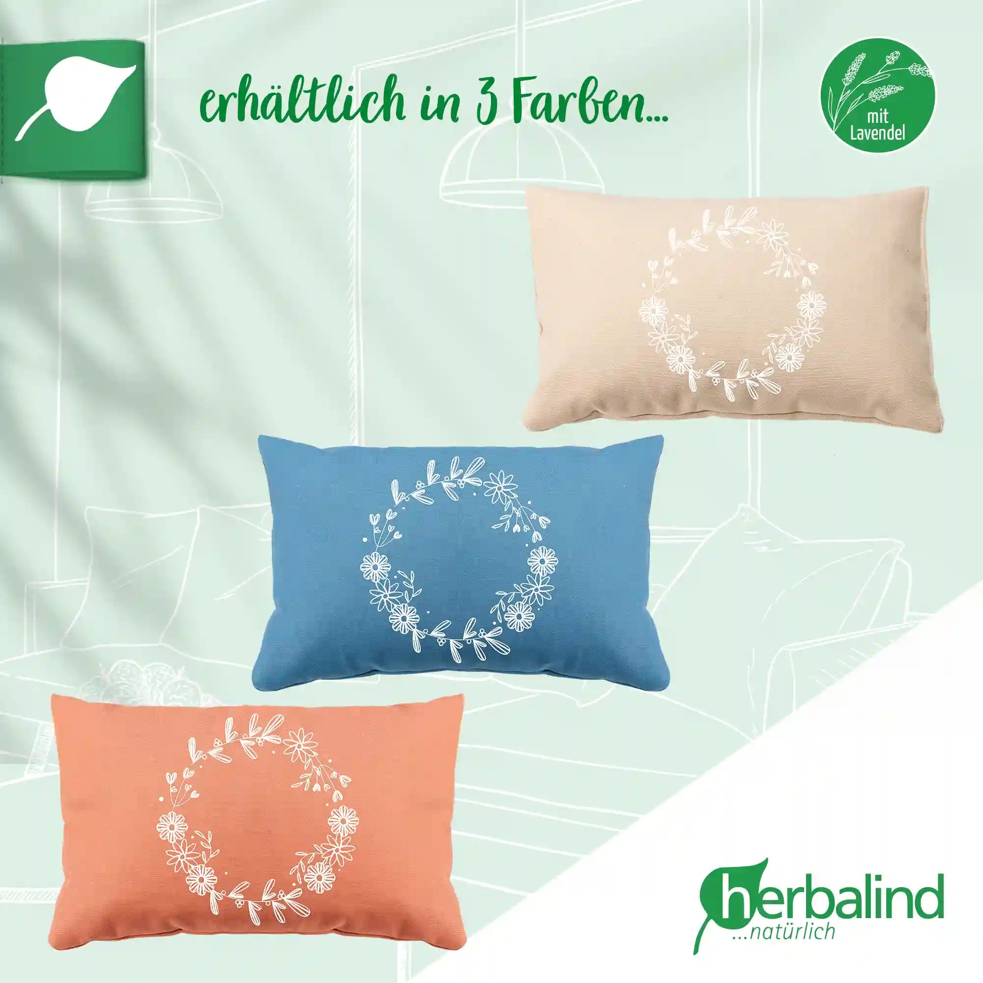 Kraeuterkissen, Kranz, blush, Lavendel, 20x30cm, 5044_6