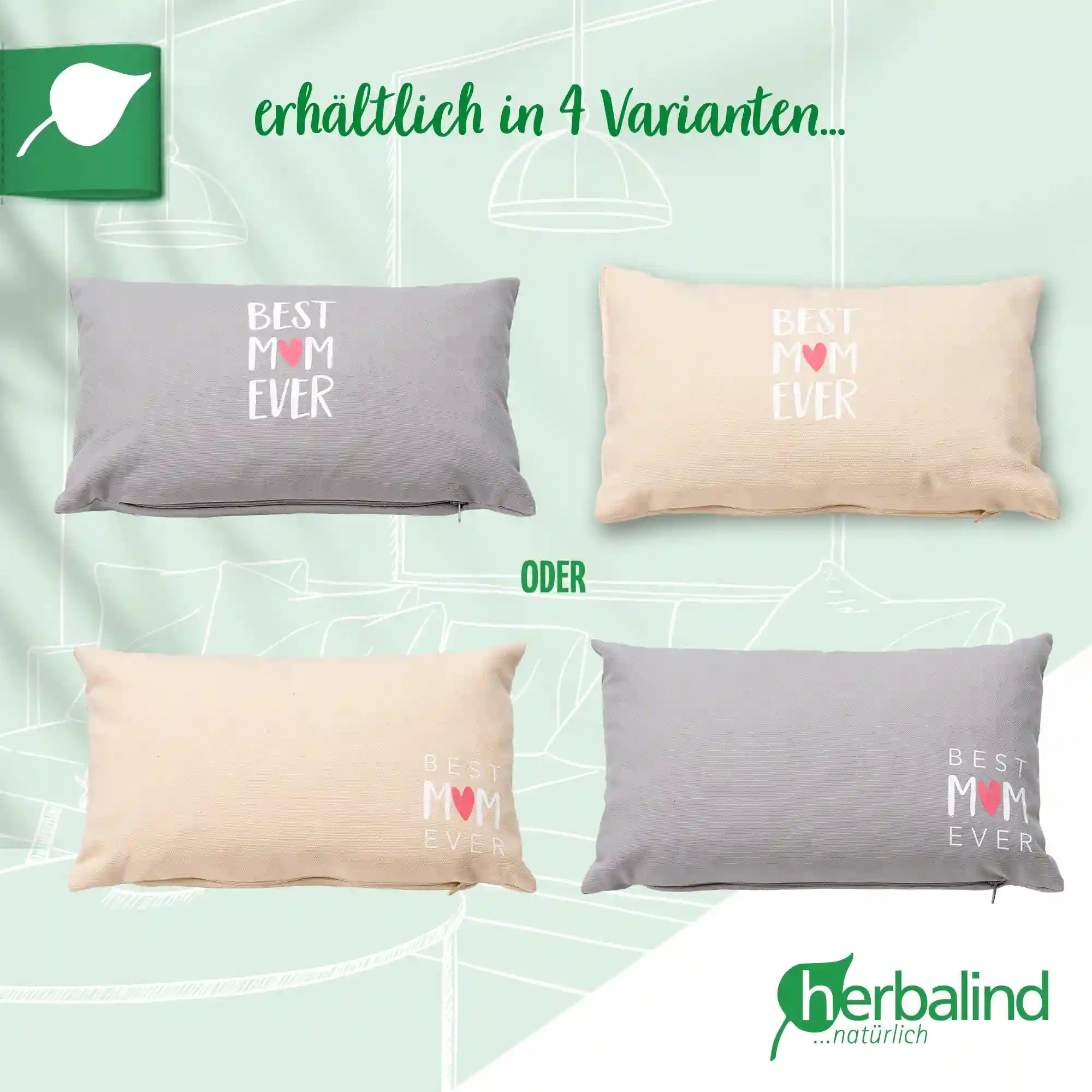 Zirbenkissen, Best Mom Ever mittig, natur, Zirbenholz, 20x30cm, 5687_6