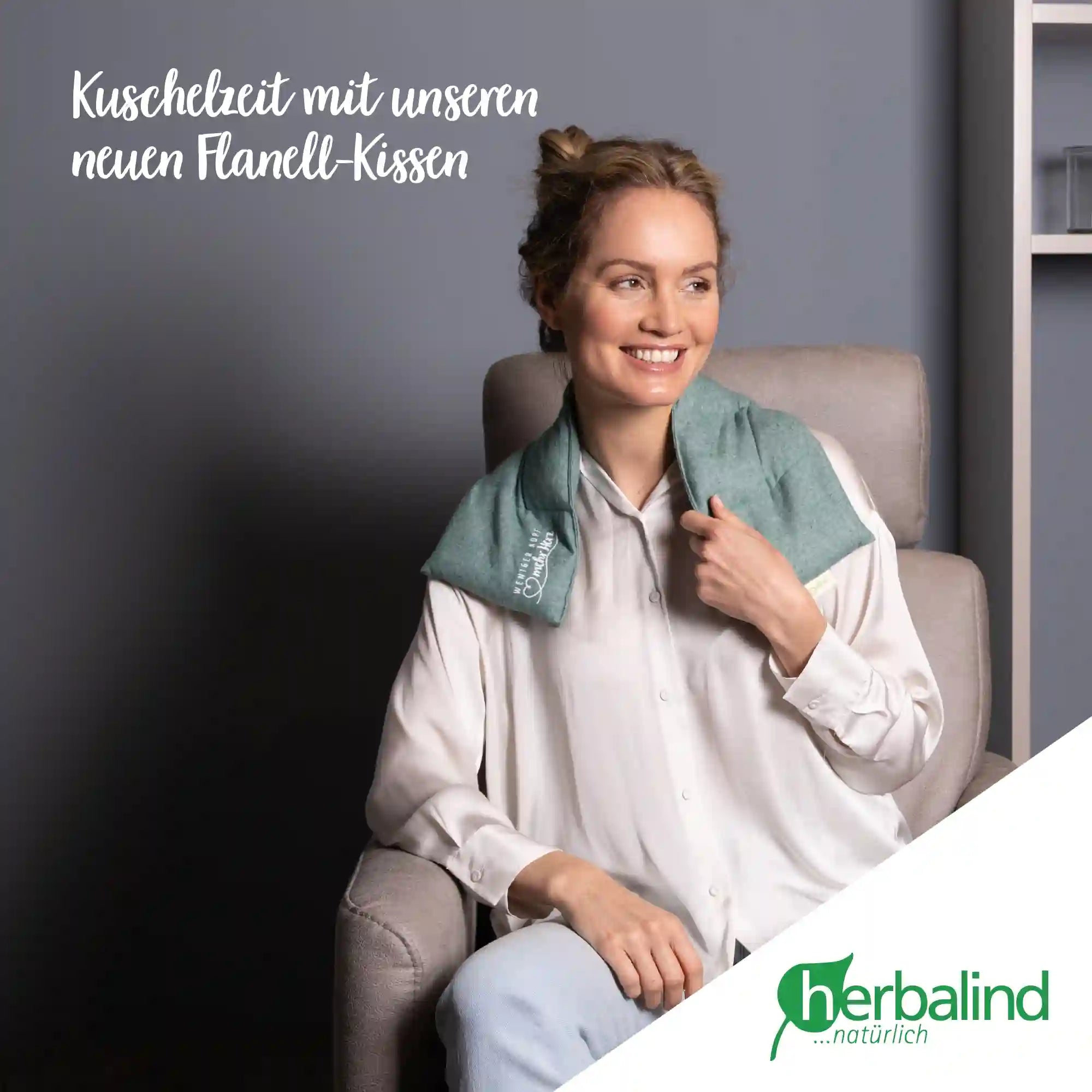 Getreidekissen, Minze, fichte, Flanell, 66x15cm, 4077_8