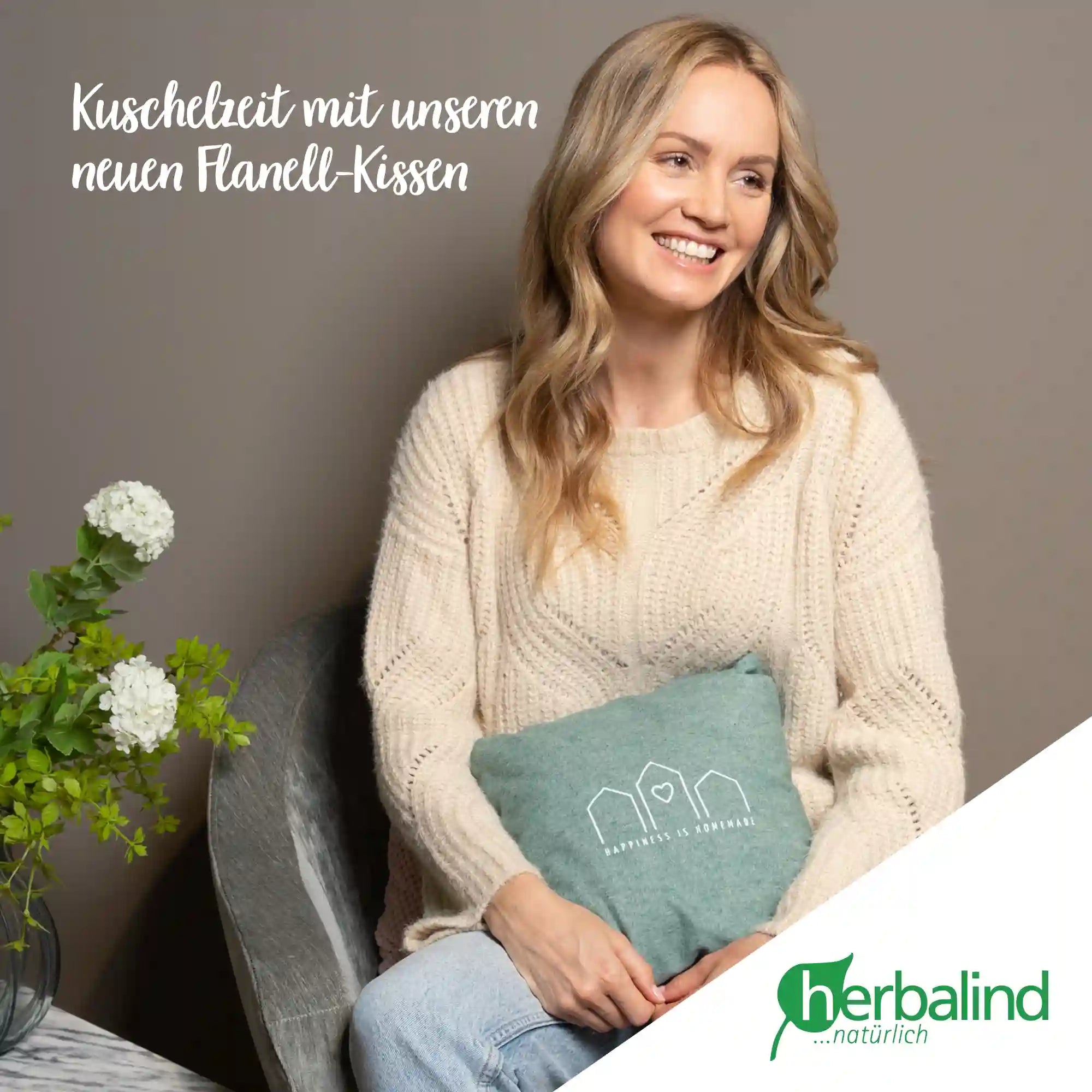 Zirbenkissen, happiness is homemade, Flanell fichte, Zirbenholz, 30x30cm, 5668_8