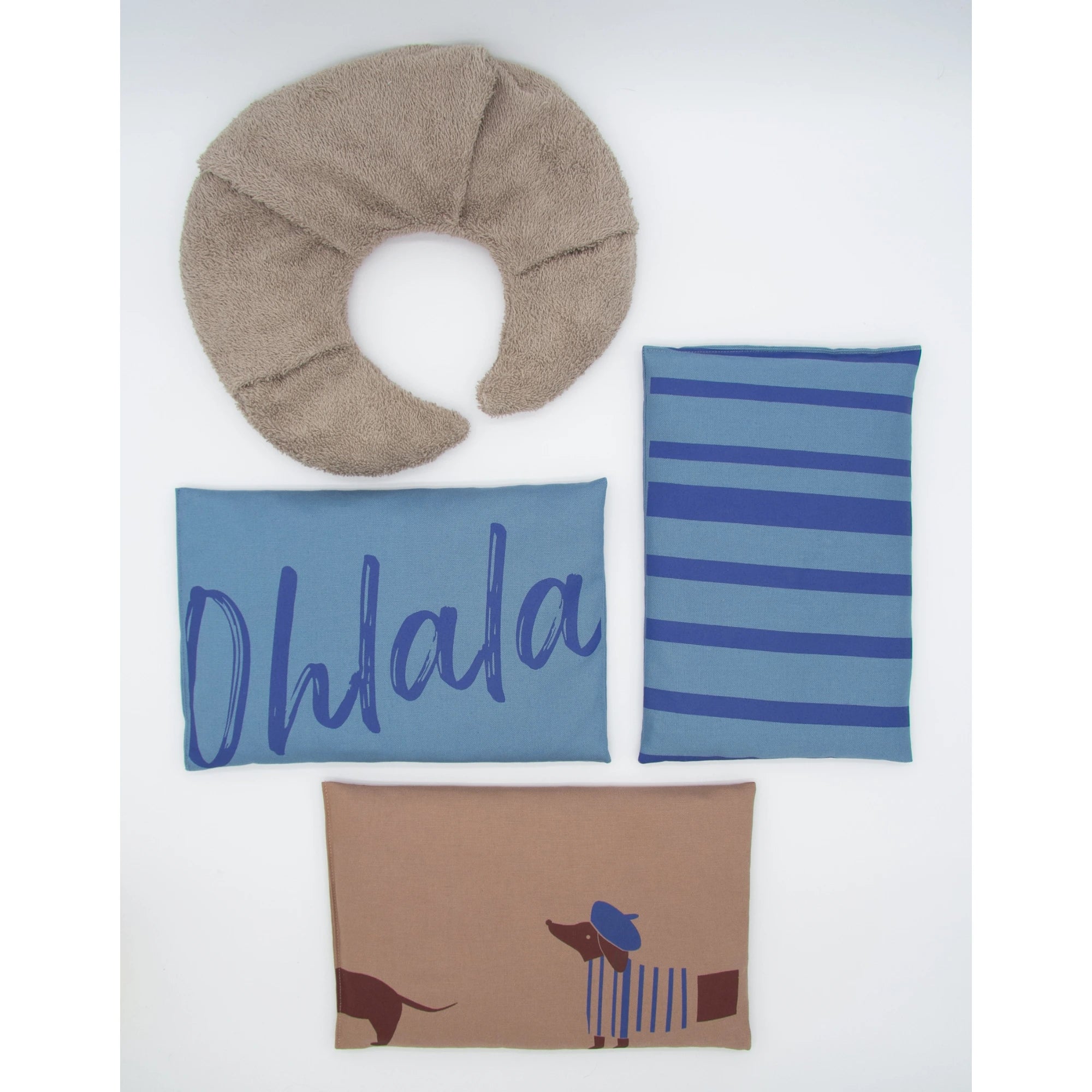 Kirschkernkissen 30x20cm, "Oh la la", Blue Heaven