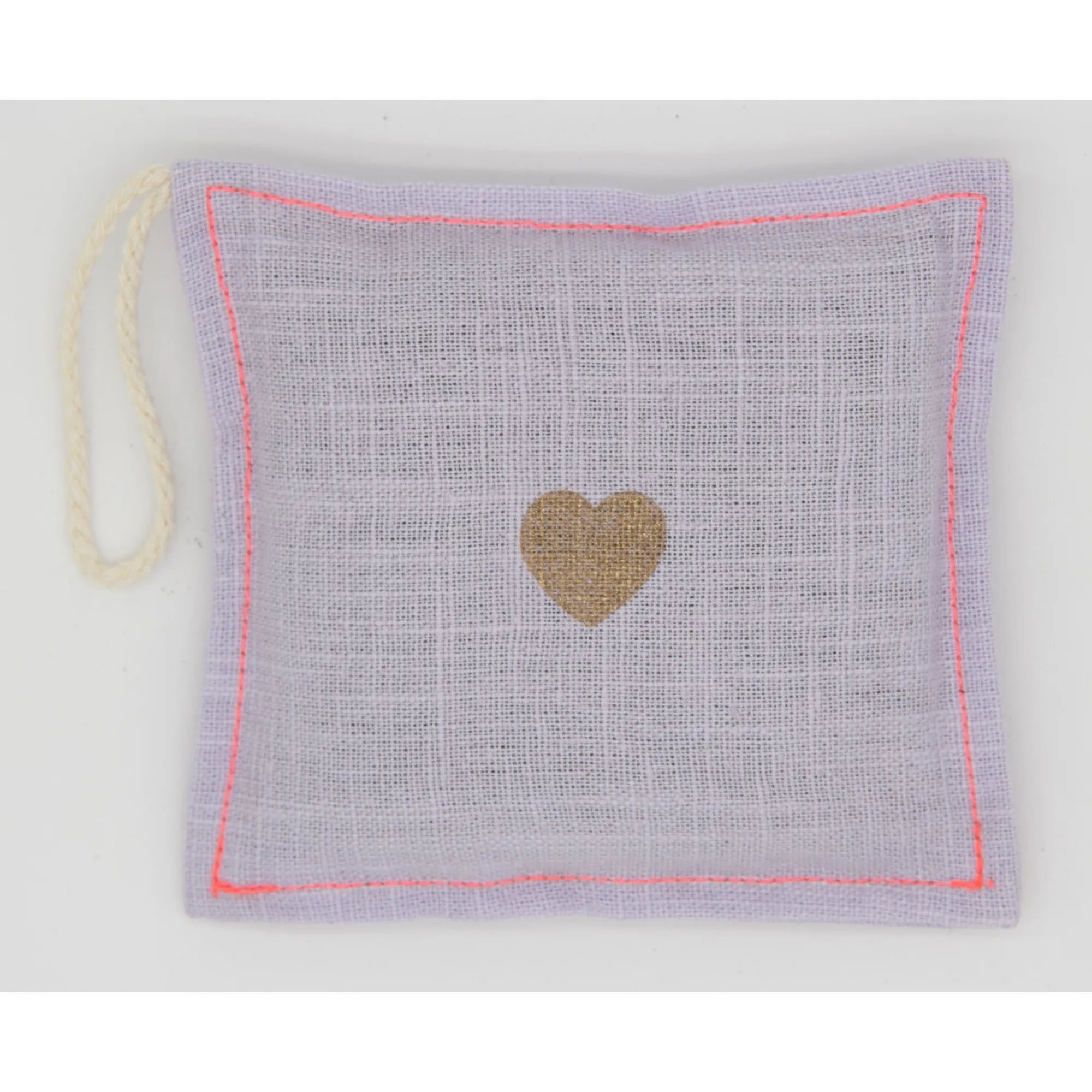 Duftsachet Leinen 10x10cm, Lavendel Light Lilac / Neonpink