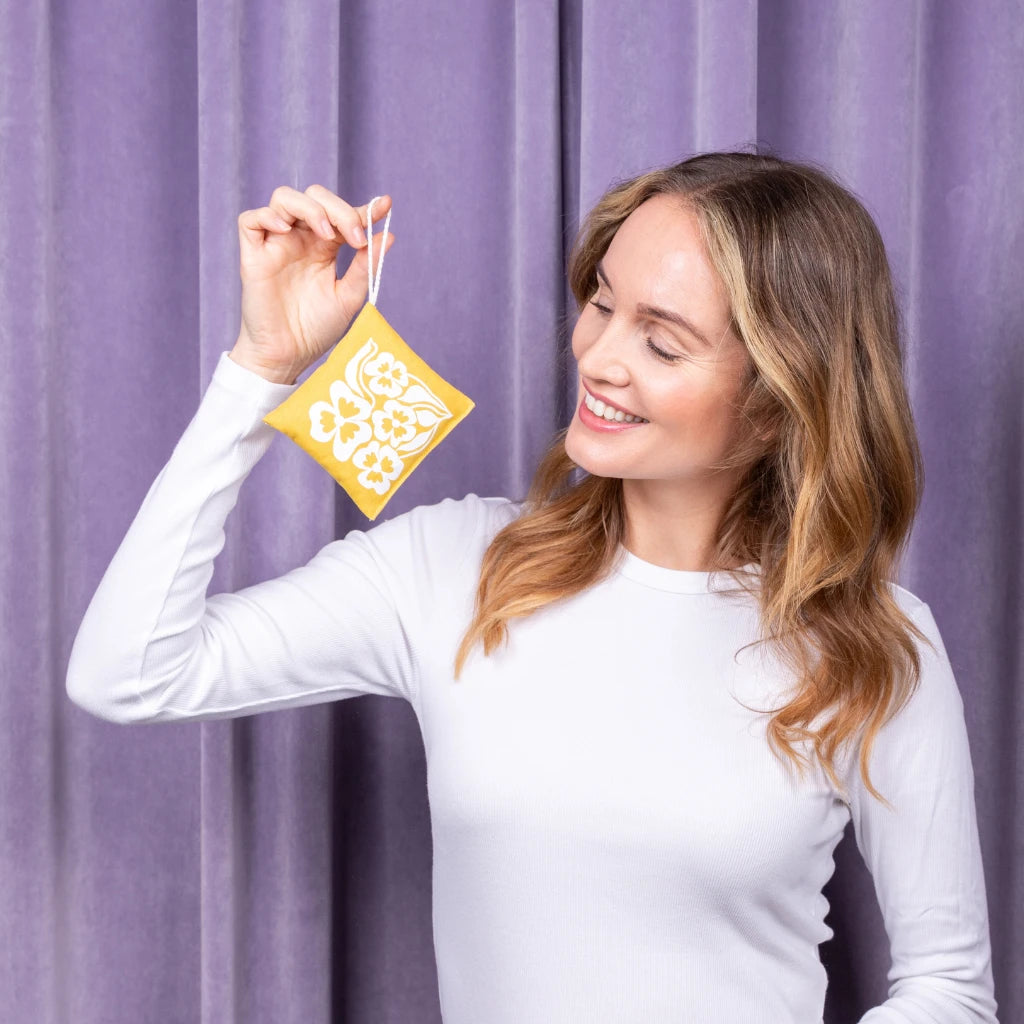 Duftsachet 10x10cm Lavendel, Gelb