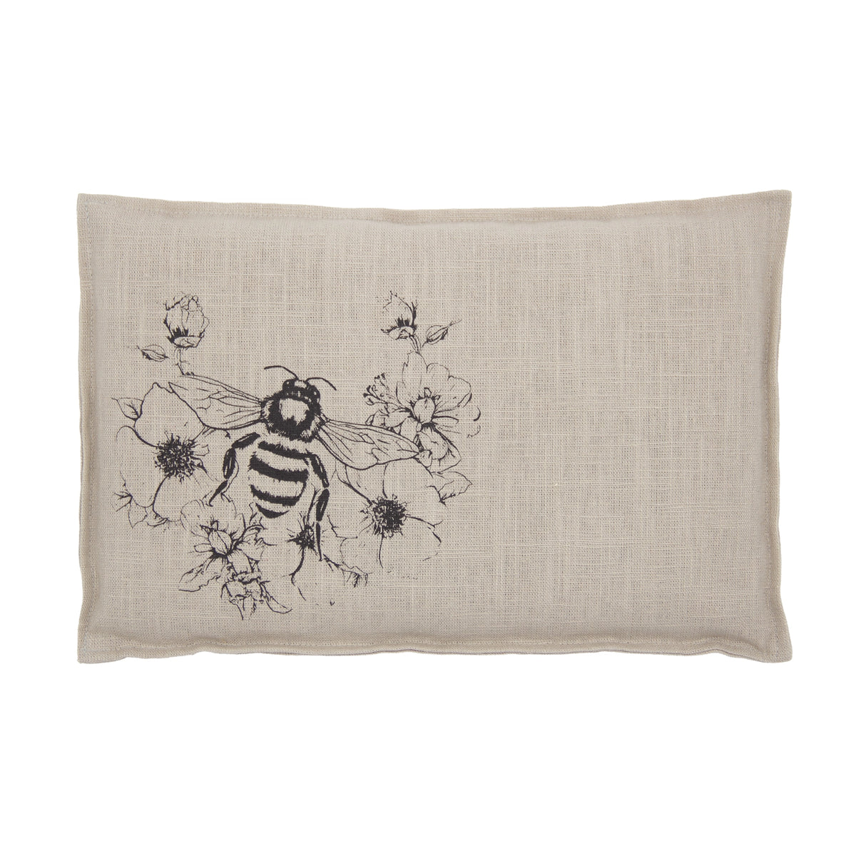Getreide-Aromakissen "Biene & Blume" 30x20cm, Light Sand