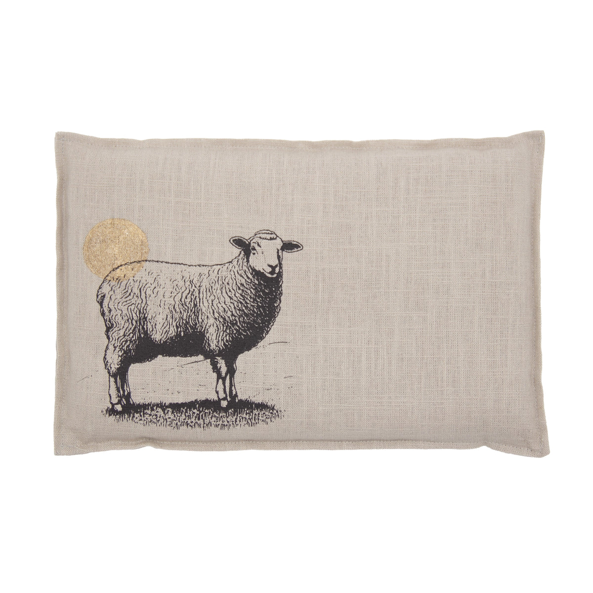 Leinen Getreidekissen "Schaf" 30x20cm, Light Sand
