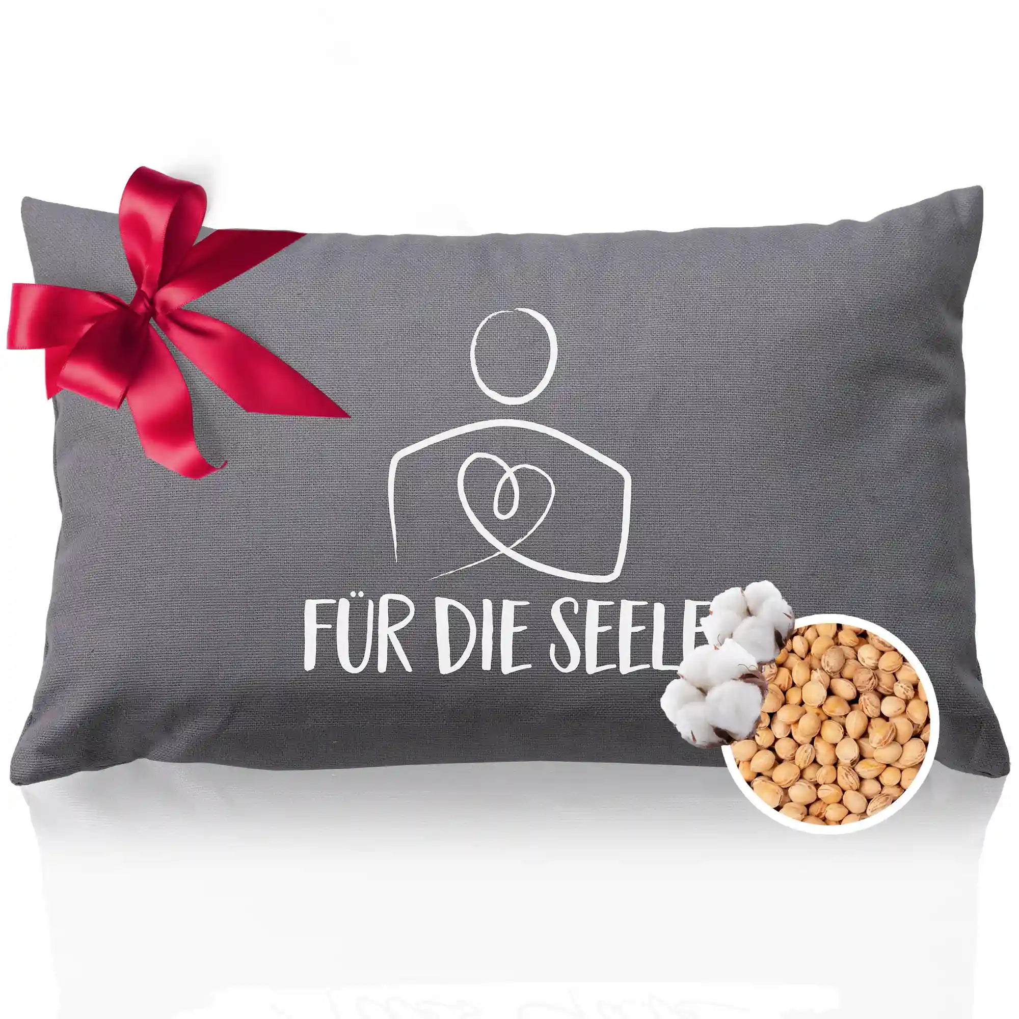 Waermekissen, Fuer die Seele, anthrazit, Kirschkerne, 20x30cm, 2084_1