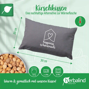 Kirschkernkissen, anthrazit, happiness is homemade, 20x30cm, 2087_4