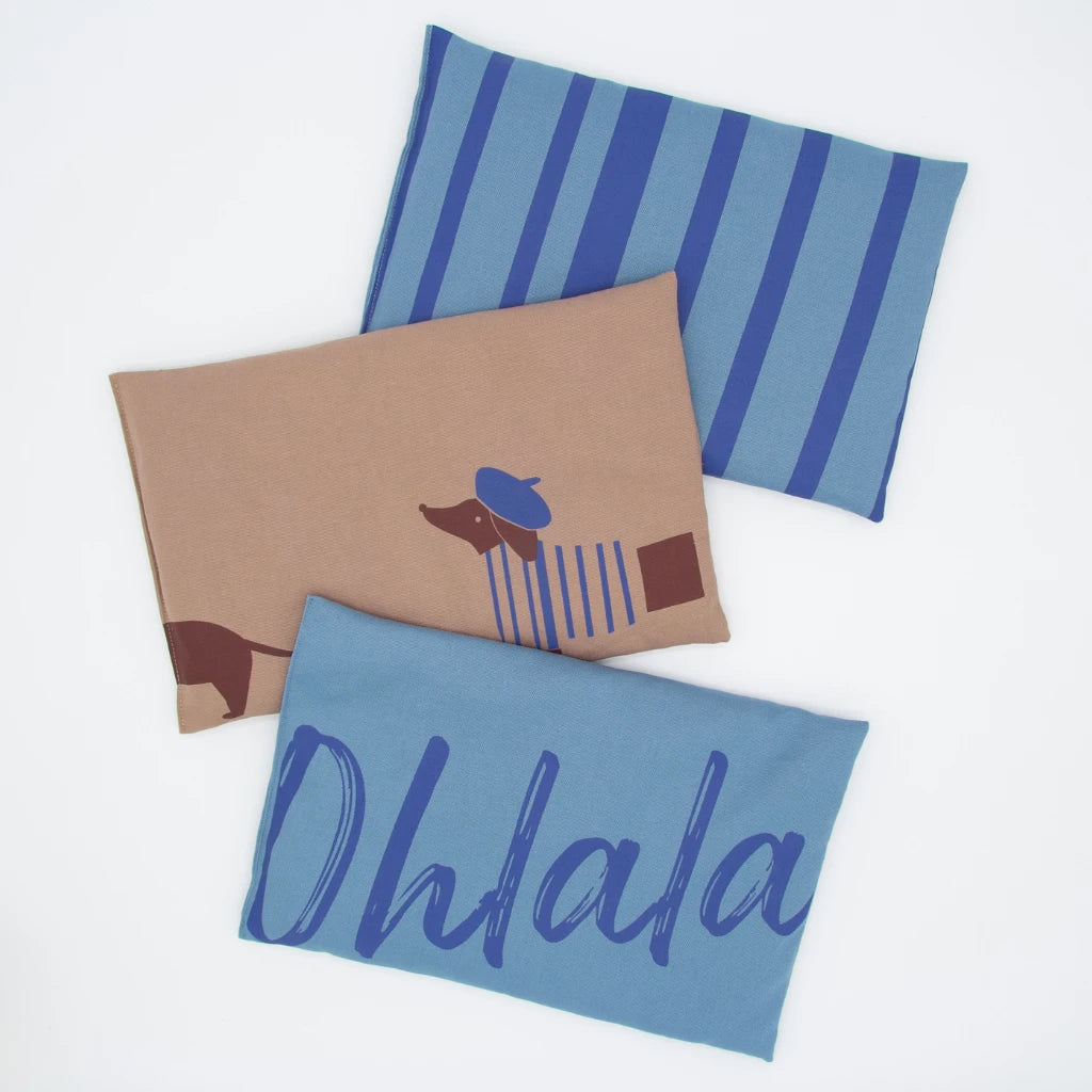 Kirschkernkissen 30x20cm, Dackel, Taupe