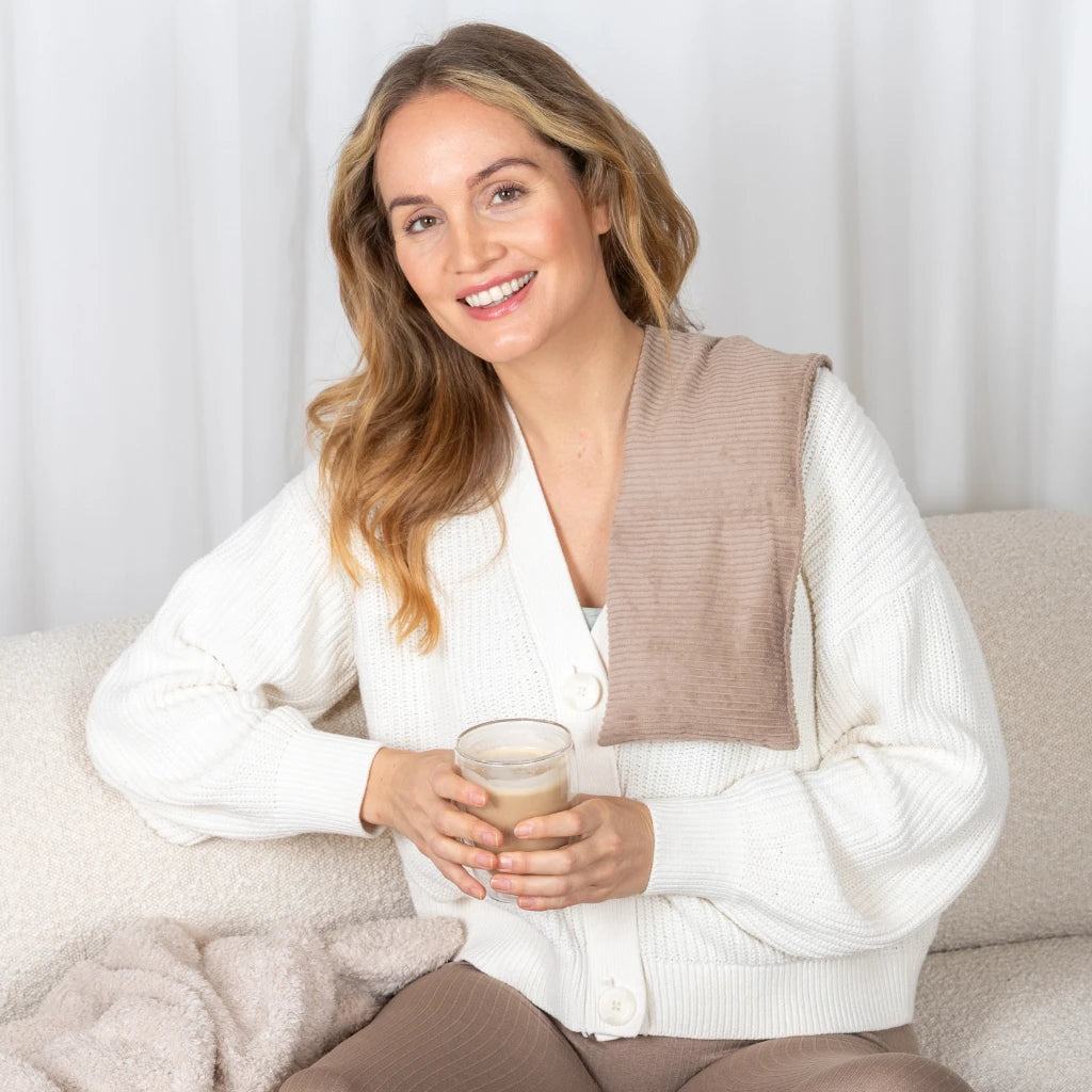 Getreidekissen 3-Kammer-Kissen 50x15 cm, Cord Camel