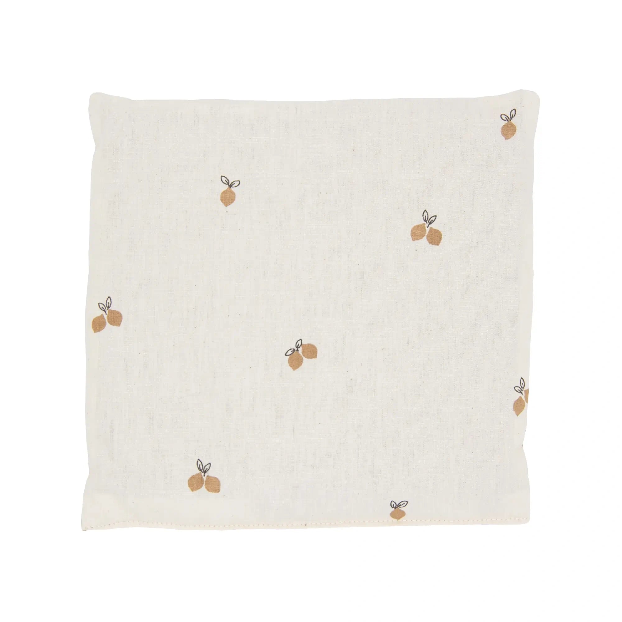 Körner-Kinderkissen 19x19cm "Zitrönchen", Waffel-Pique Gelb