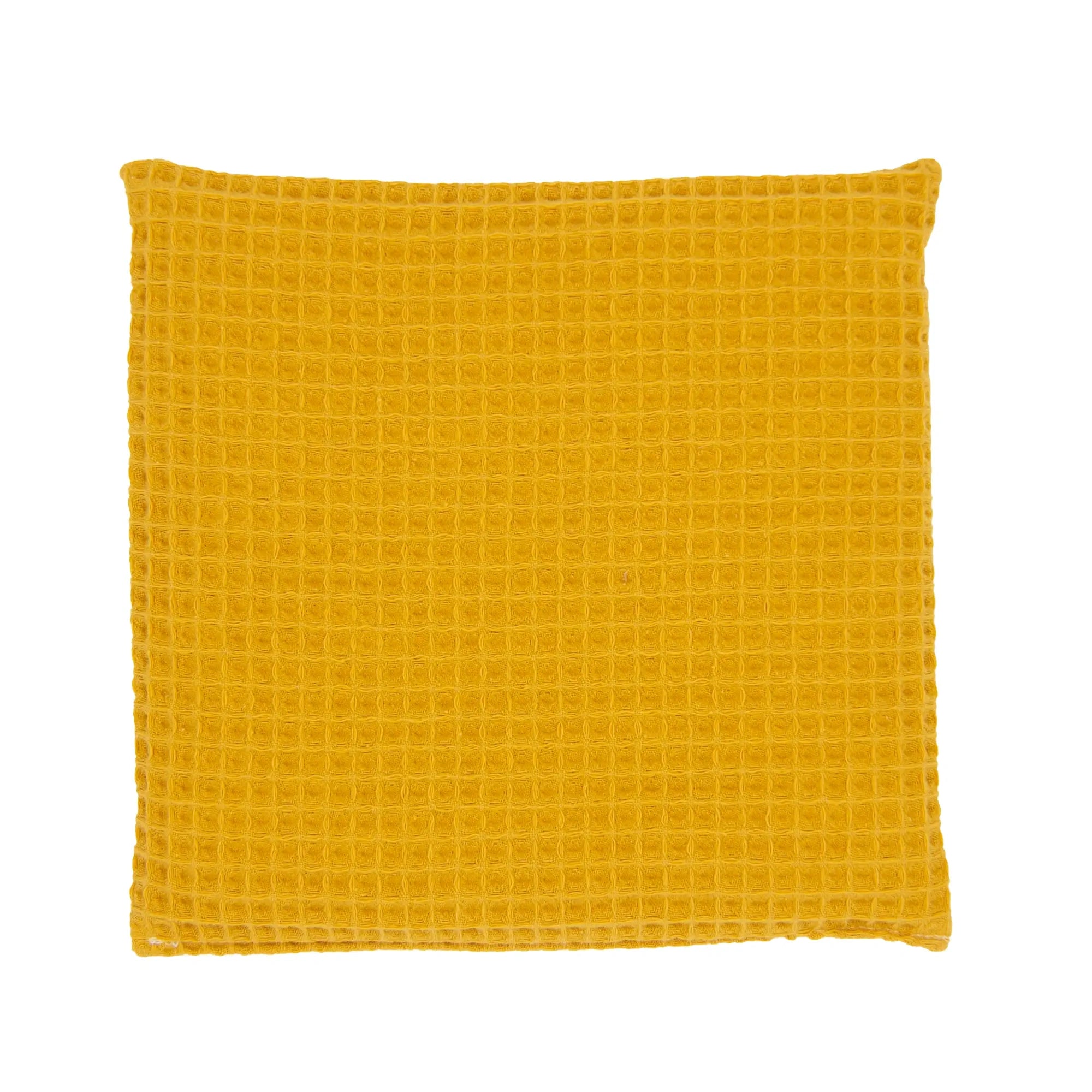 Körner-Kinderkissen 19x19cm "Zitrönchen", Waffel-Pique Gelb