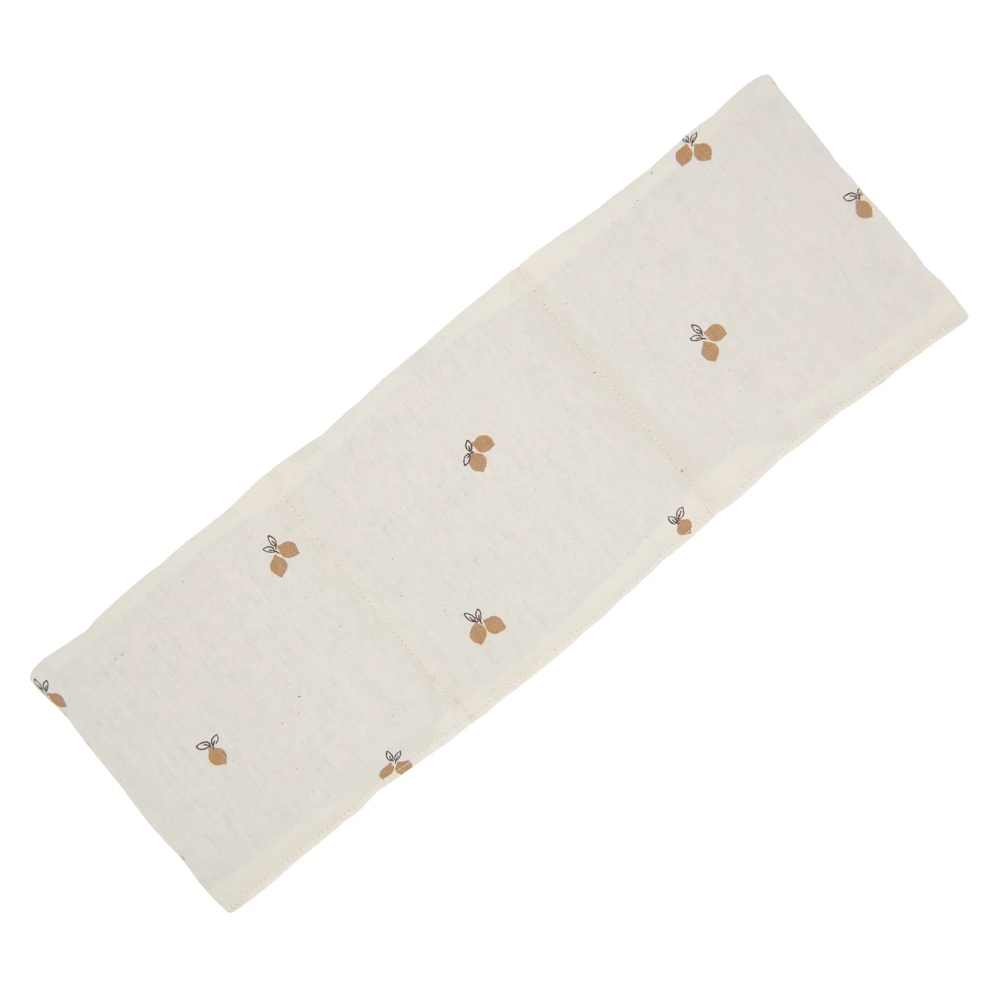 Körner-Kinderkissen 3-Kammer 12x36cm "Zitrönchen", Waffel-Pique Gelb