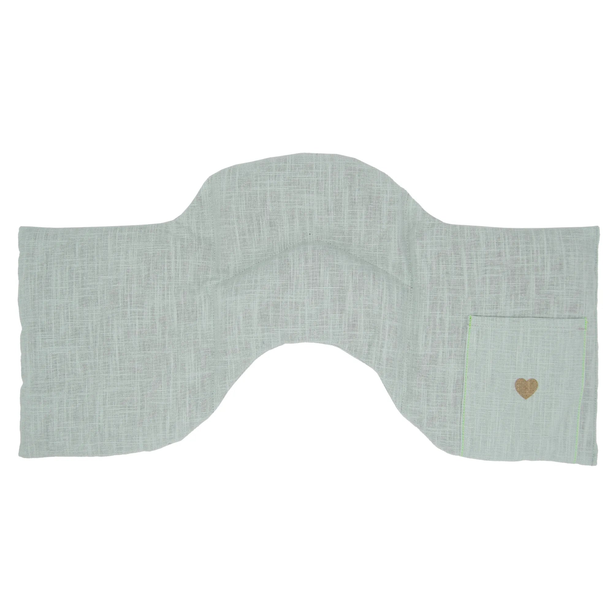 4-Kammer-Schulterkissen, Rapssamen Leinen Mint  50x25cm