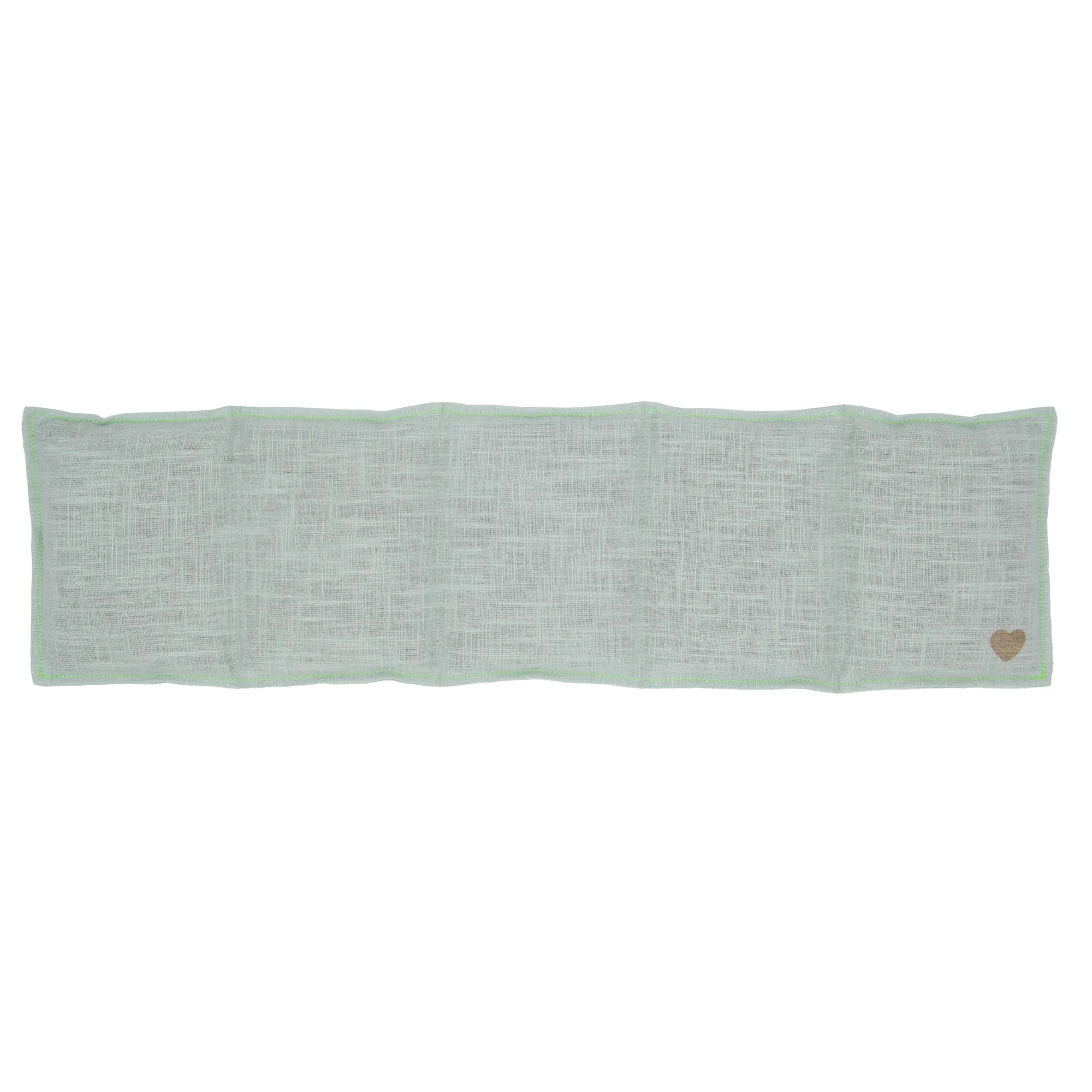 Leinen 5-Kammer Getreidekissen 55x15cm, Mint / Neongrün