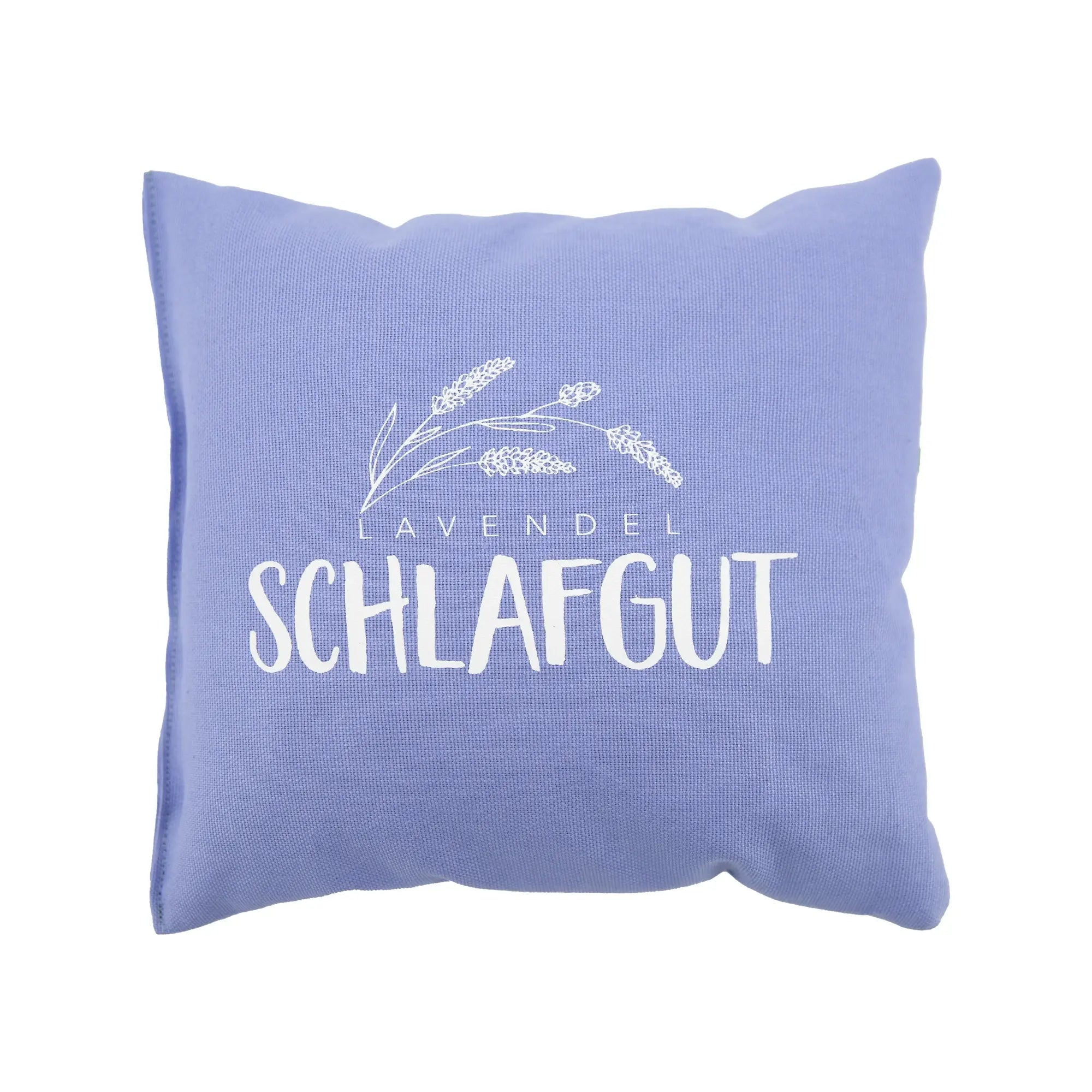 Lavendelkissen 20x20, Schlaf gut  in Lavender blau