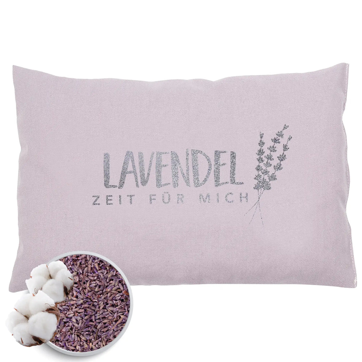 Lavendelkissen 20x30cm "Lavendel - Zeit für mich", Lilac