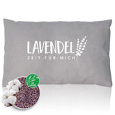 Lavendelkissen 20x30cm "Lavendel - Zeit für mich", Grau