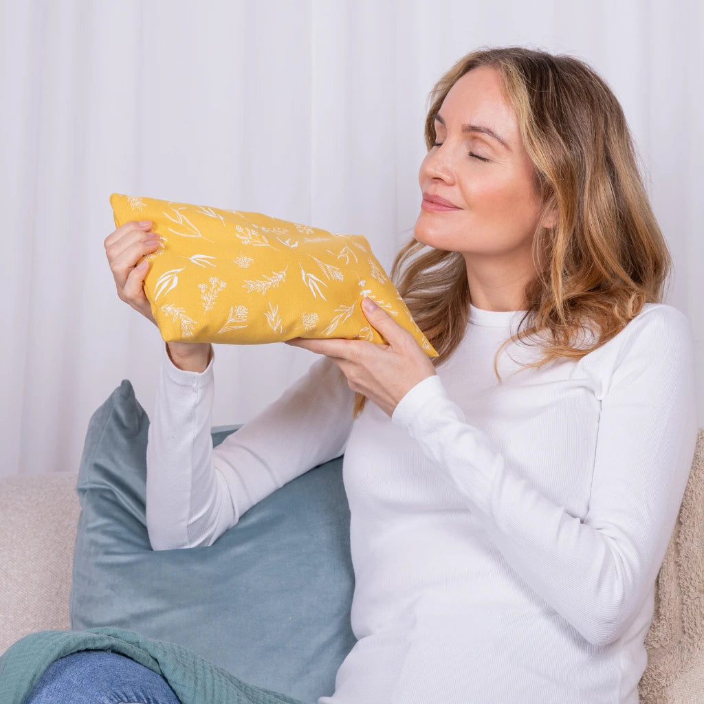 Kräuterkissen 20x30cm, "Allover", Gelb