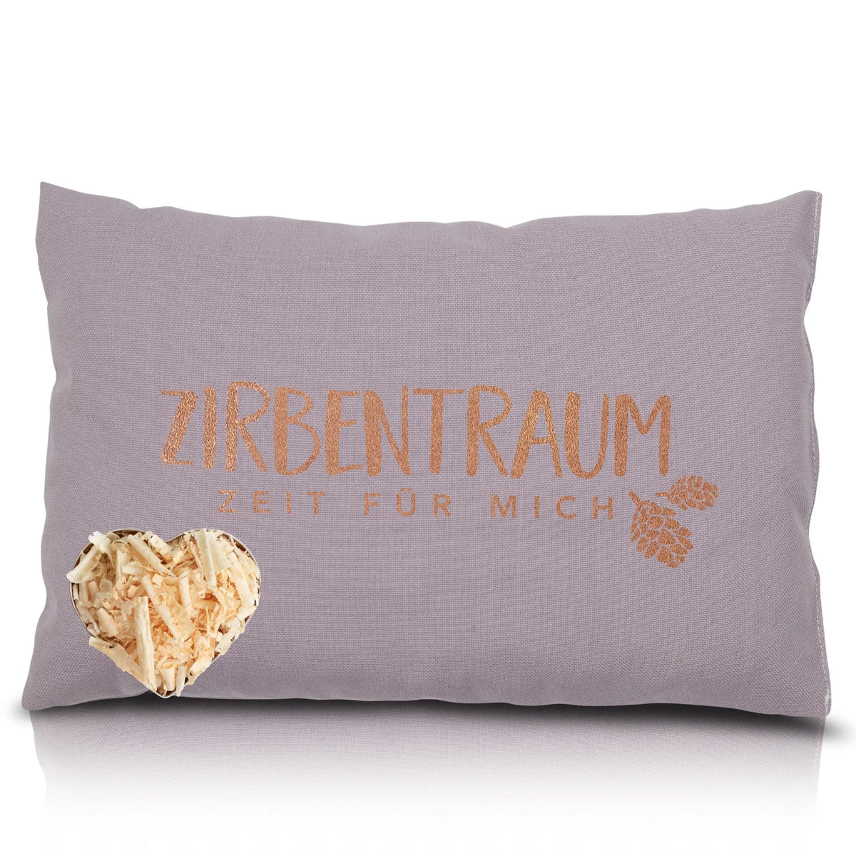 Zirbenkissen 20x30cm "Zirbentraum - Zeit für mich", Lilac